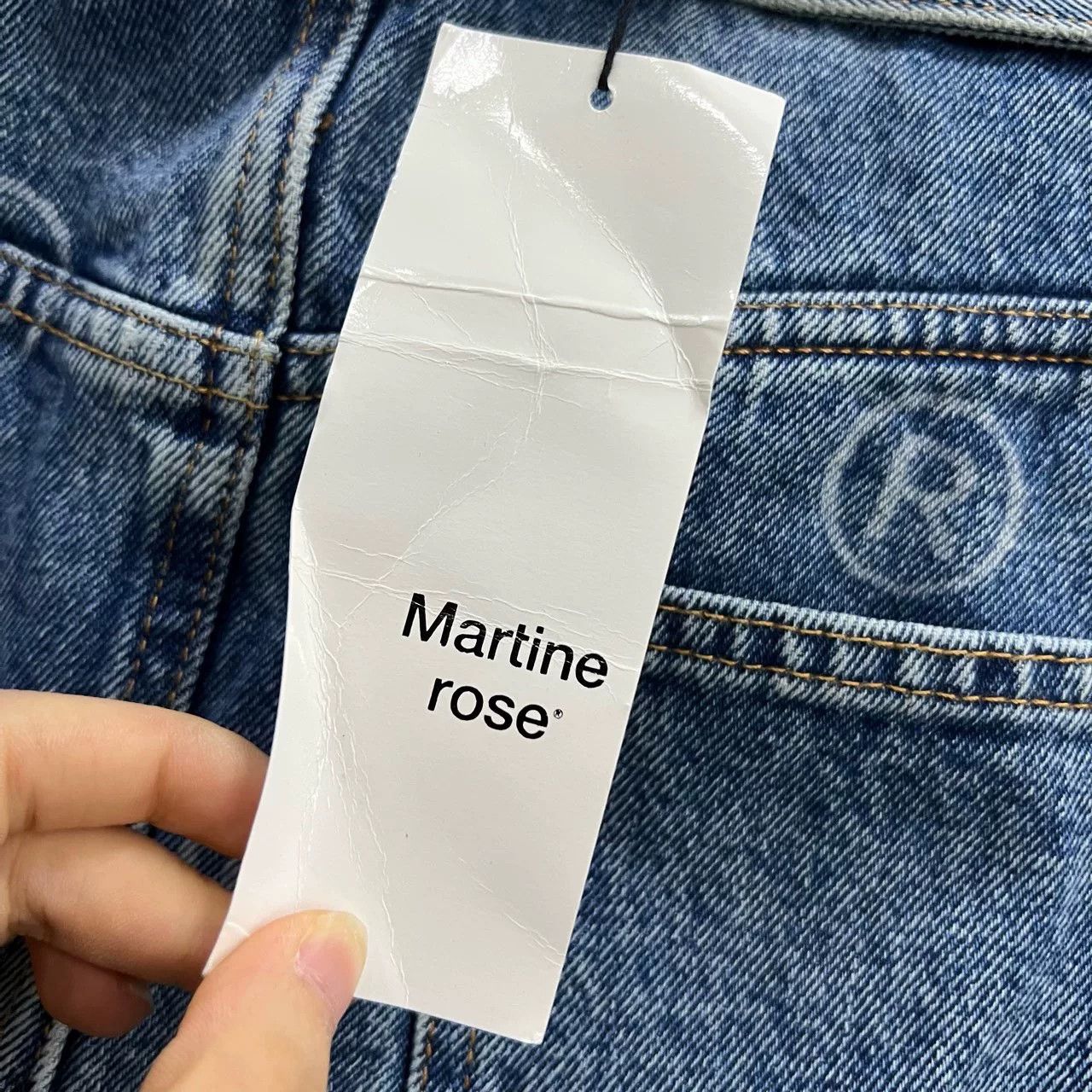 Martine Rose Martine Rose Logo Print Denim Skirt Size 28" / US 6 / IT 42 - 3 Thumbnail