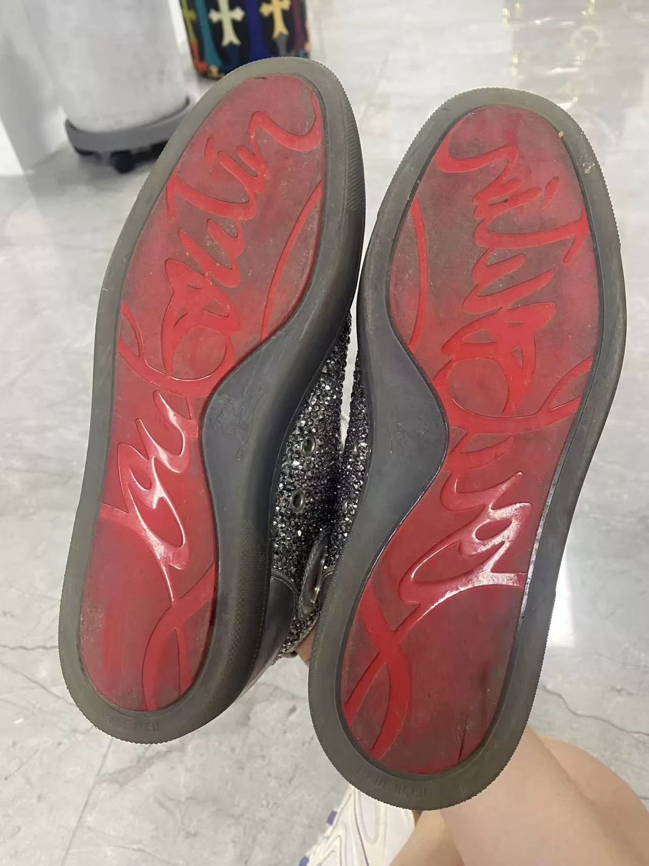 Christian Louboutin Christian Louboutin Full Rhinestone High-Top Sneakers Size US 9 / IT 39 - 2 Thumbnail