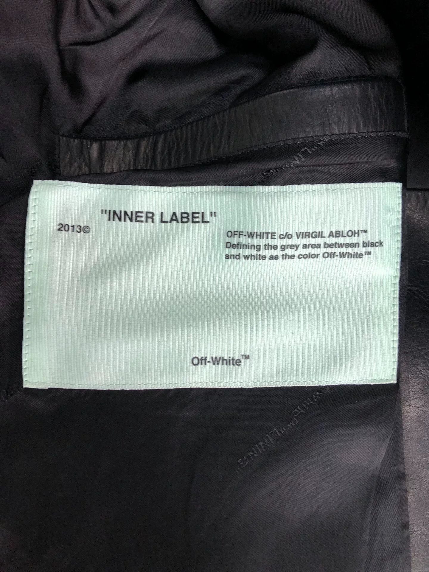 Off-White off white graffiti logo leather jacket Size US L / EU 52-54 / 3 - 5 Thumbnail