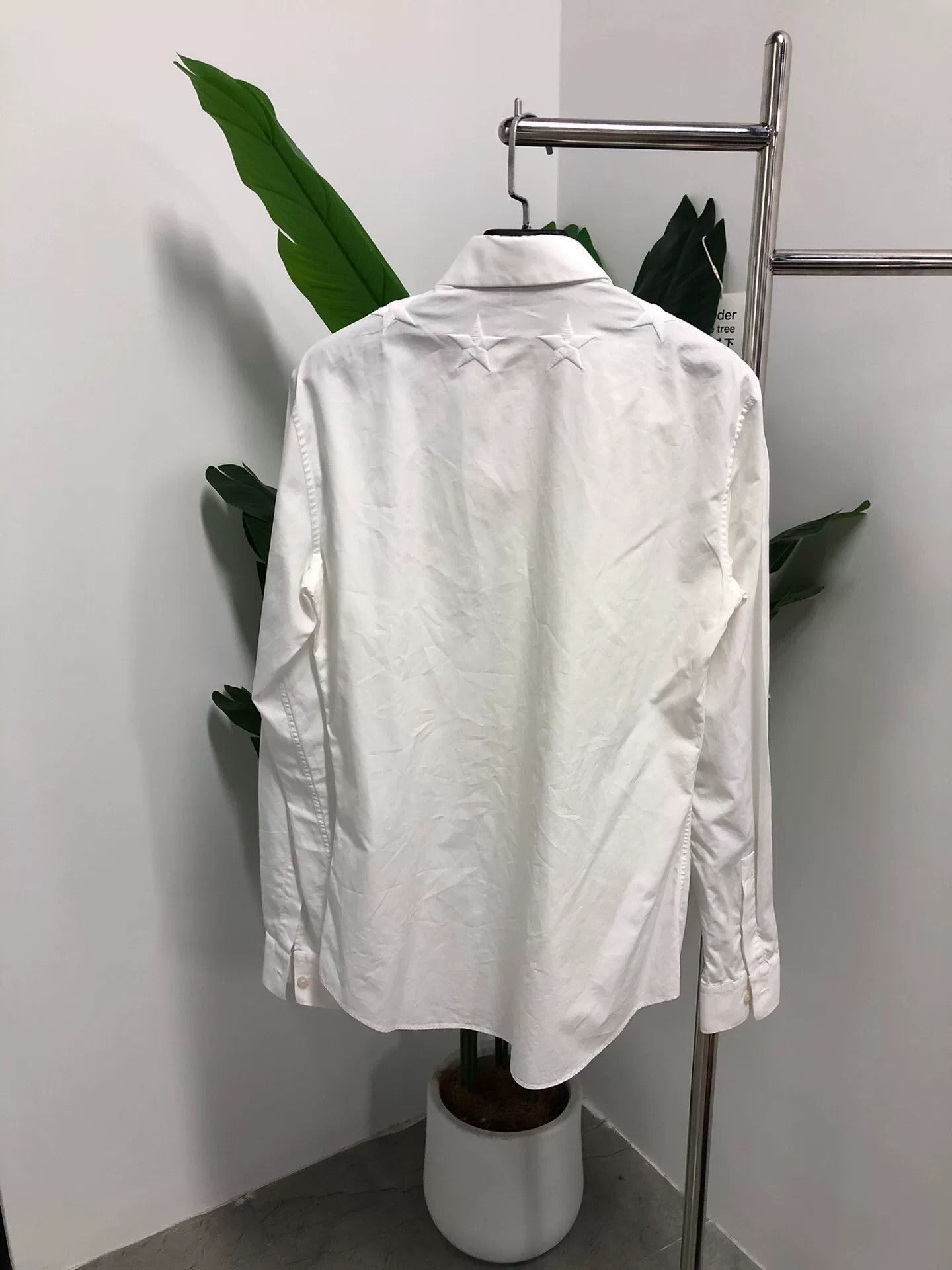 Givenchy Givenchy White Collar Star Shirt Size 37 Size US M / EU 48-50 / 2 - 2 Thumbnail
