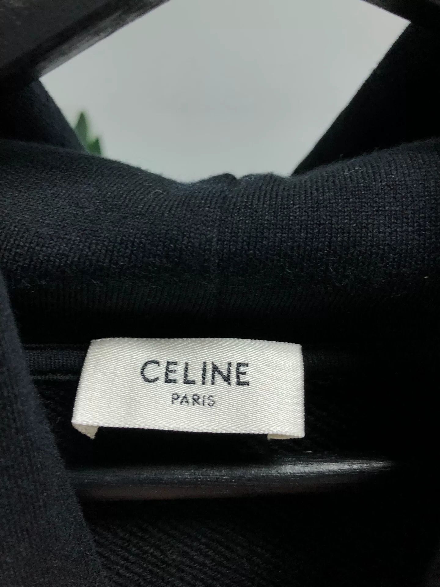 Celine Celine Black Hoodie with Embroidery Size L / US 10 / IT 46 - 4 Thumbnail