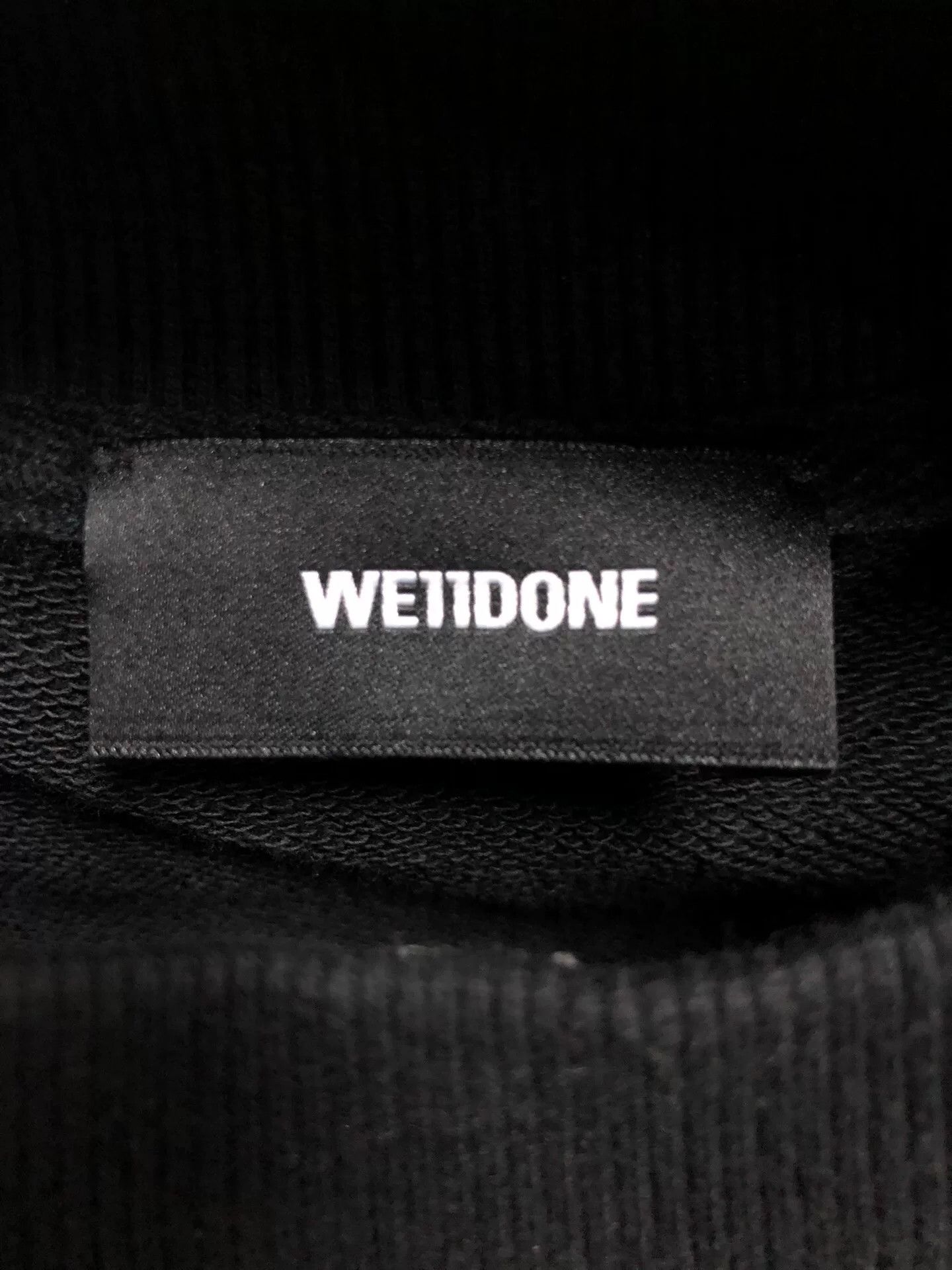 WE11DONE We11done Black Reflective Long Sleeve Sweatshirt Size US S / EU 44-46 / 1 - 3 Thumbnail