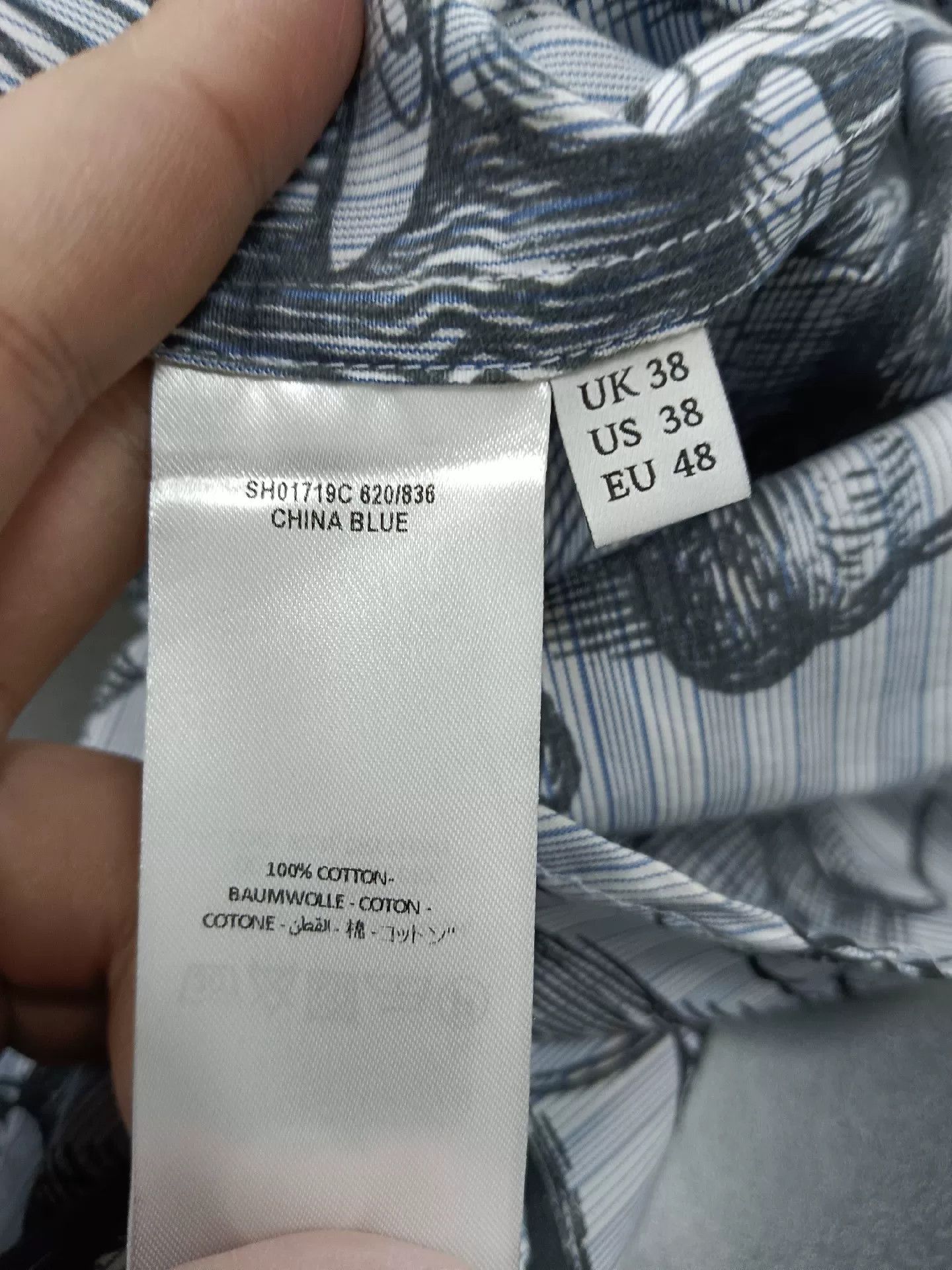 JW Anderson jw anderson printed long sleeve shirt blue Size US M / EU 48-50 / 2 - 4 Thumbnail