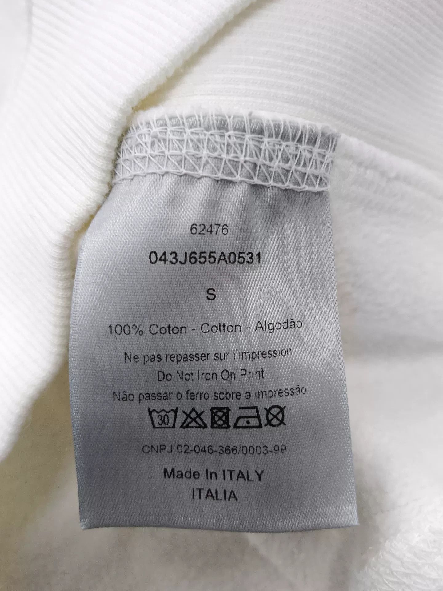 Dior classic logo print sweatshirt in white Size S / US 4 / IT 40 - 4 Thumbnail