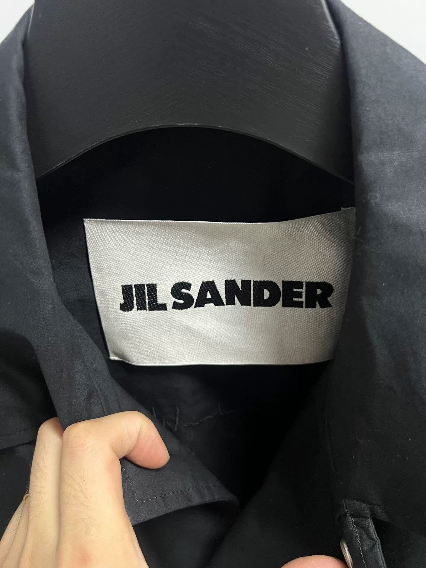 Jil Sander jil sander black logo trench coat Size US L / EU 52-54 / 3 - 3 Thumbnail
