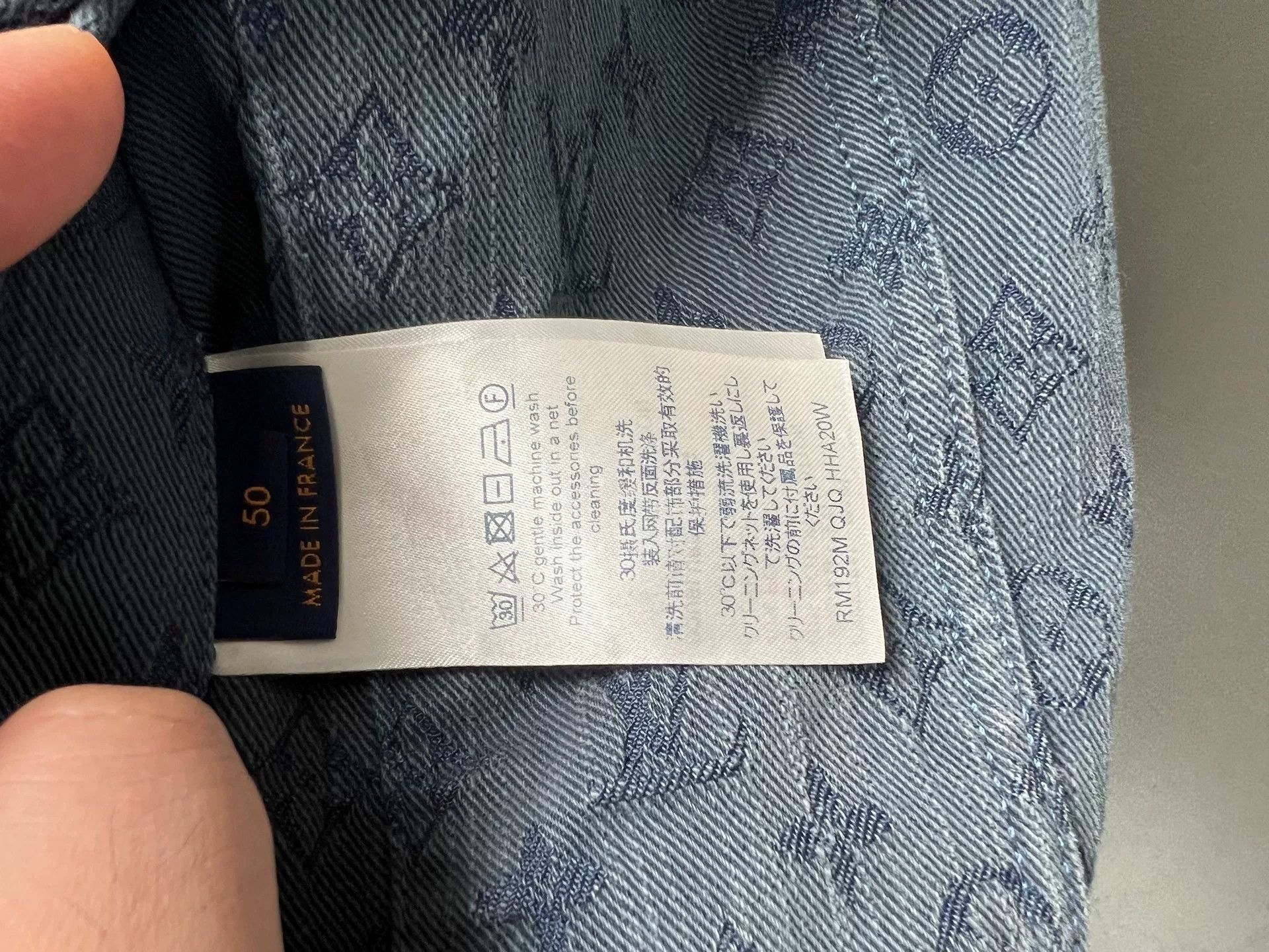 LVXWA lv full print denim jacket in blue Size US M / EU 48-50 / 2 - 4 Thumbnail