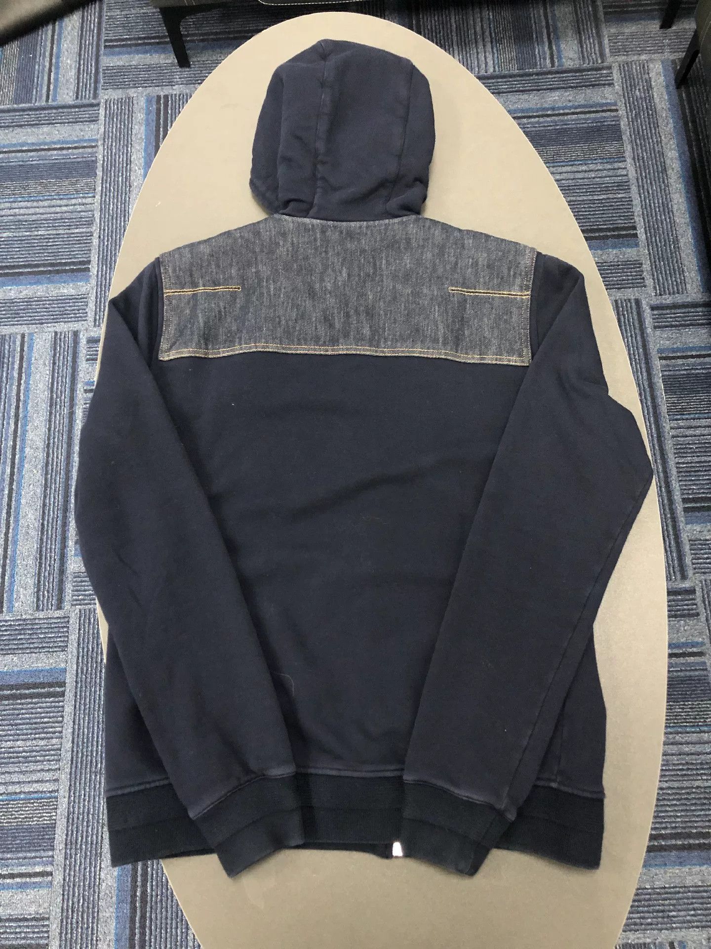 Dior Embroidered Hoodie with Zipper in Navy
