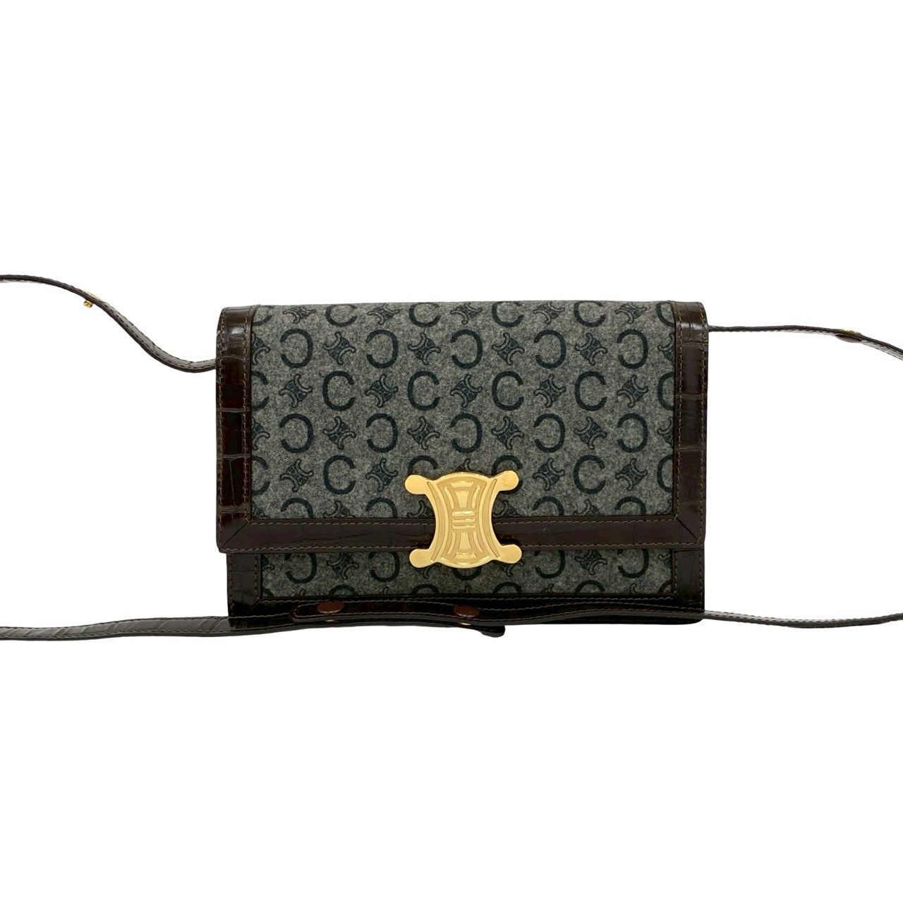 Celine Celine Celine C Macadam Wool Leather Shoulder Bag Leather Shoulder Bag DUTY FREE for USA Size ONE SIZE - 2 Thumbnail