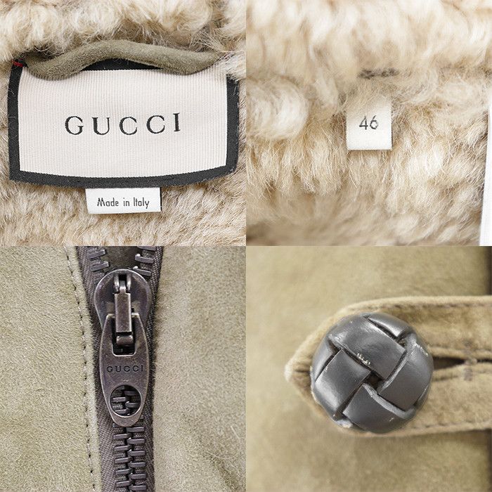 Gucci Gucci Gucci Shearling Sheepskin Coat Leather Outerwear DUTY FREE for USA Size ONE SIZE - 8 Thumbnail