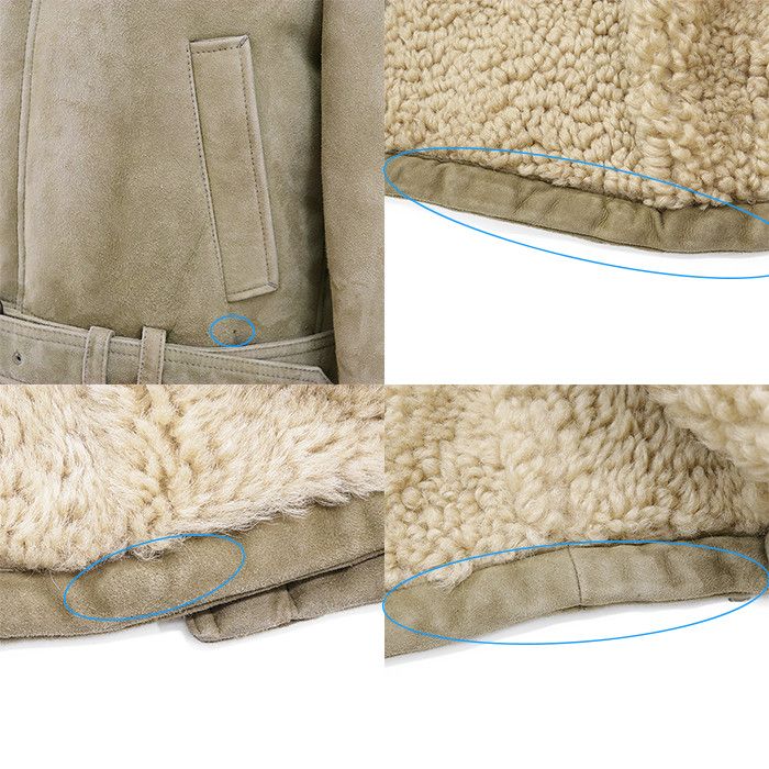 Gucci Gucci Gucci Shearling Sheepskin Coat Leather Outerwear DUTY FREE for USA Size ONE SIZE - 9 Thumbnail