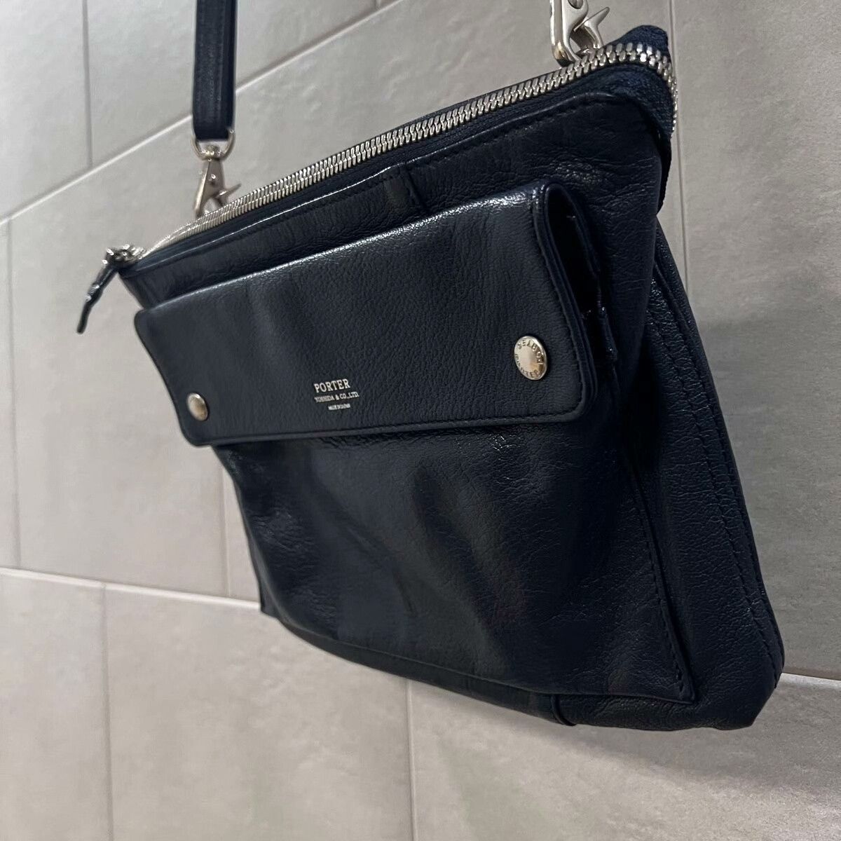 Porter porter rambler leather shoulder bag with logo Size ONE SIZE - 3 Thumbnail
