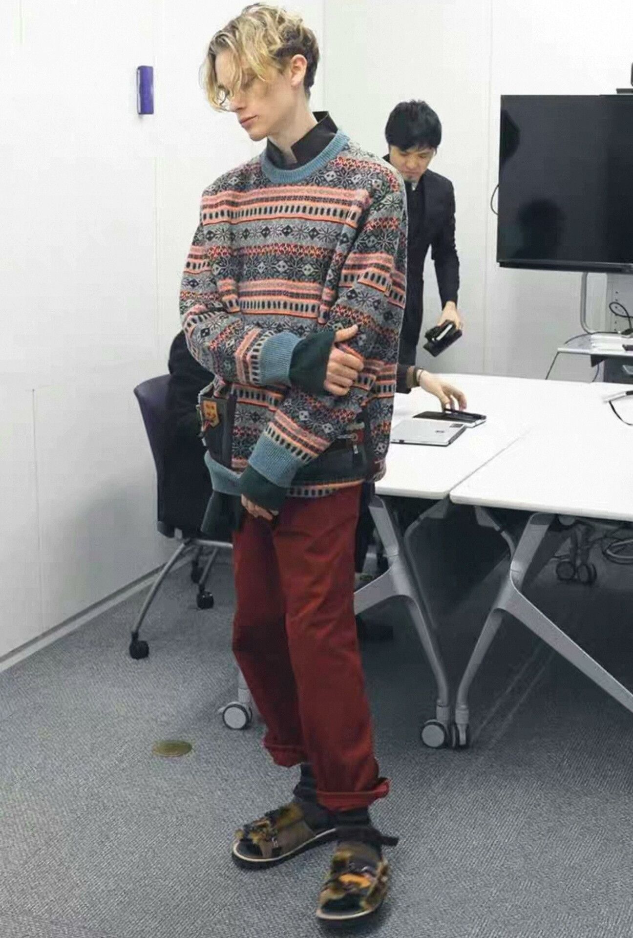 Kolor colorful wool ethnic-style functional sweater Size US M / EU 48-50 / 2 - 6 Thumbnail