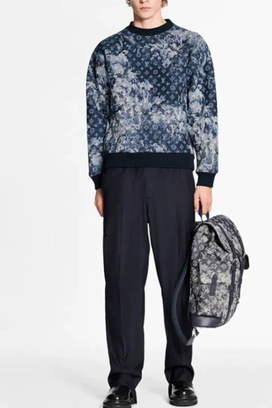 LVXWA lv floral print space cotton sweatshirt Size US L / EU 52-54 / 3 - 5 Thumbnail