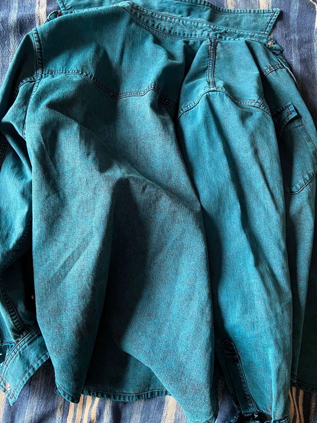 Balenciaga balenciaga denim shirt with destroyed cuffs Size US M / EU 48-50 / 2 - 2 Thumbnail