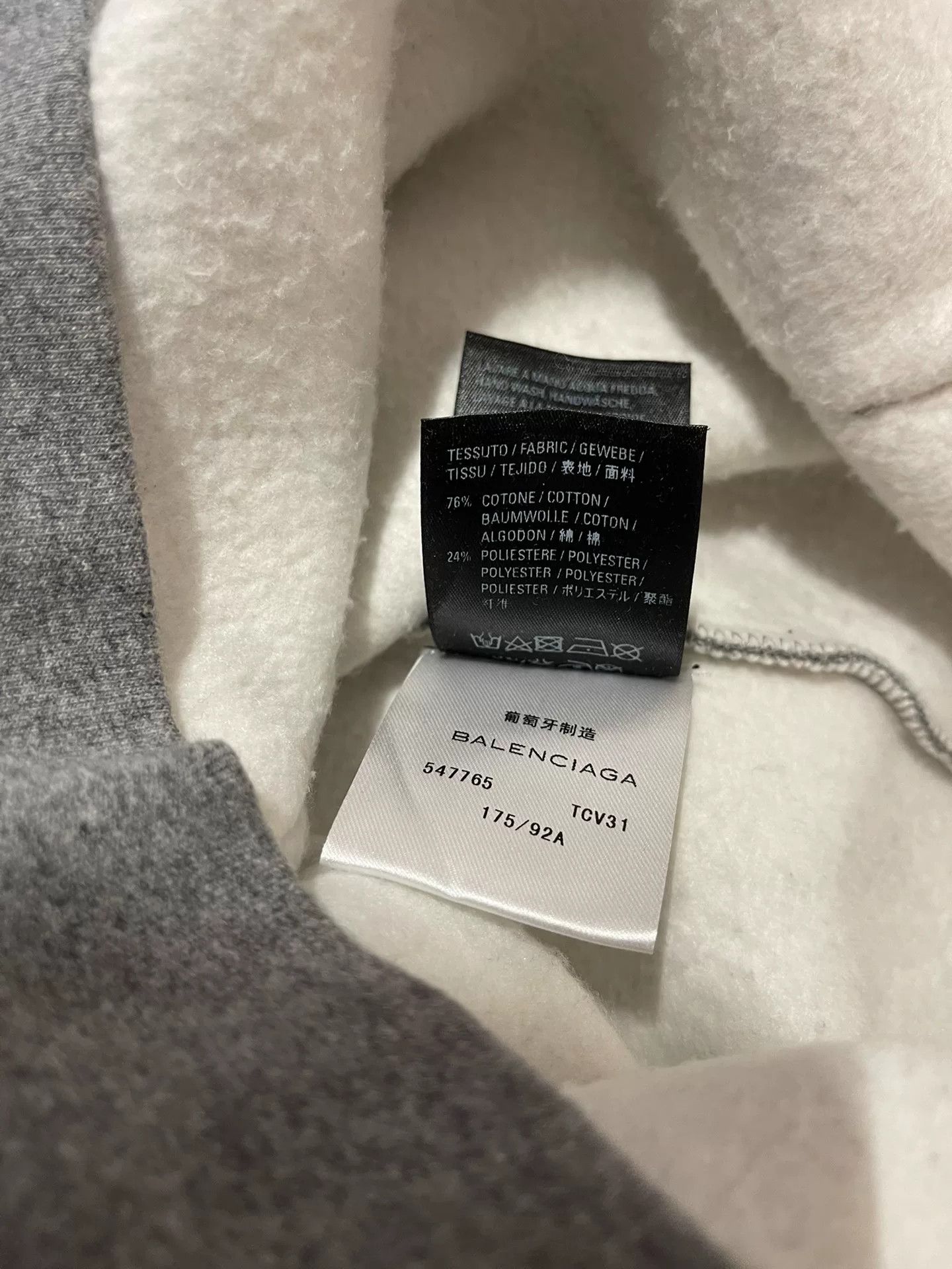 Balenciaga balenciaga gray hoodie with logo Size US S / EU 44-46 / 1 - 5 Thumbnail