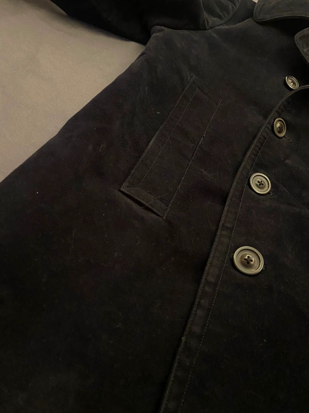 Maison Margiela maison margiela double-breasted coat in navy Size US L / EU 52-54 / 3 - 2 Thumbnail
