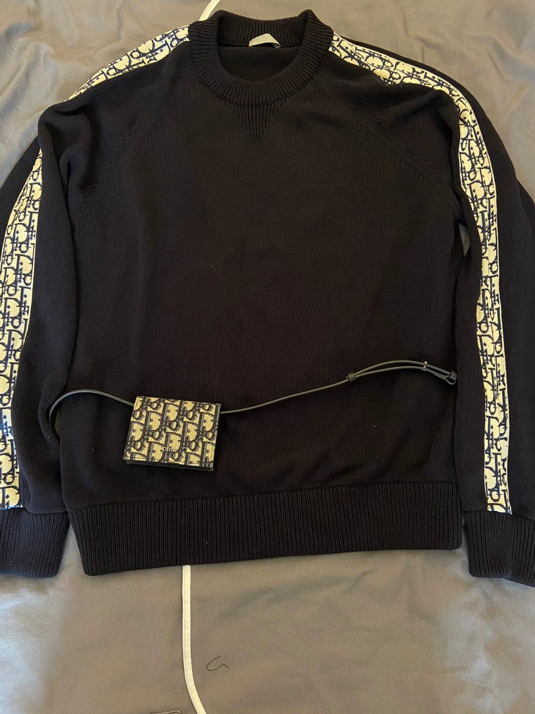 Dior dior logo sweater in navy blue Size US L / EU 52-54 / 3 - 3 Thumbnail