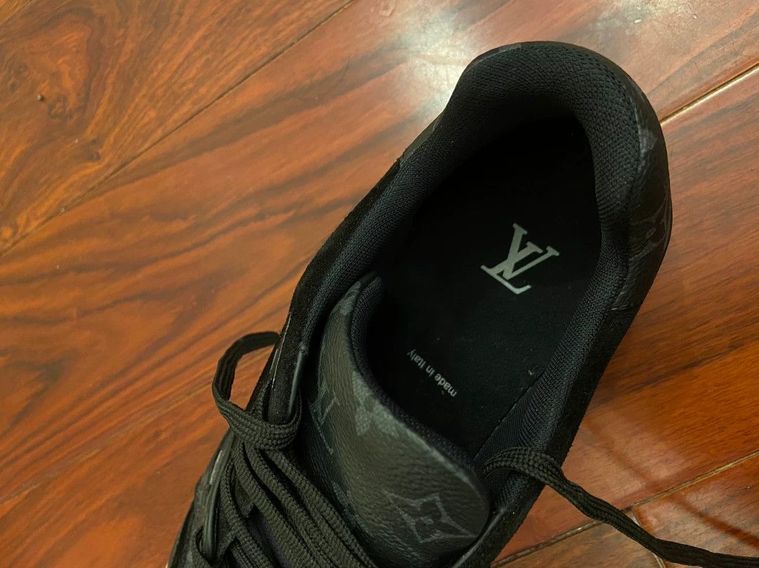 Louis Vuitton lv trainer black leather sneakers size 8 Size US 8 / EU 41 - 3 Thumbnail