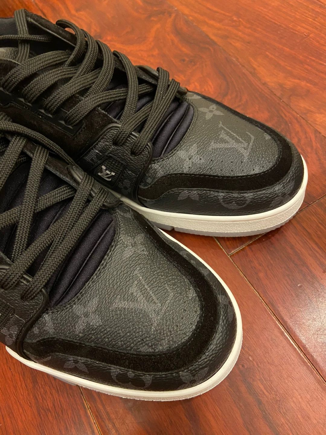 Louis Vuitton lv trainer black leather sneakers size 8 Size US 8 / EU 41 - 2 Thumbnail