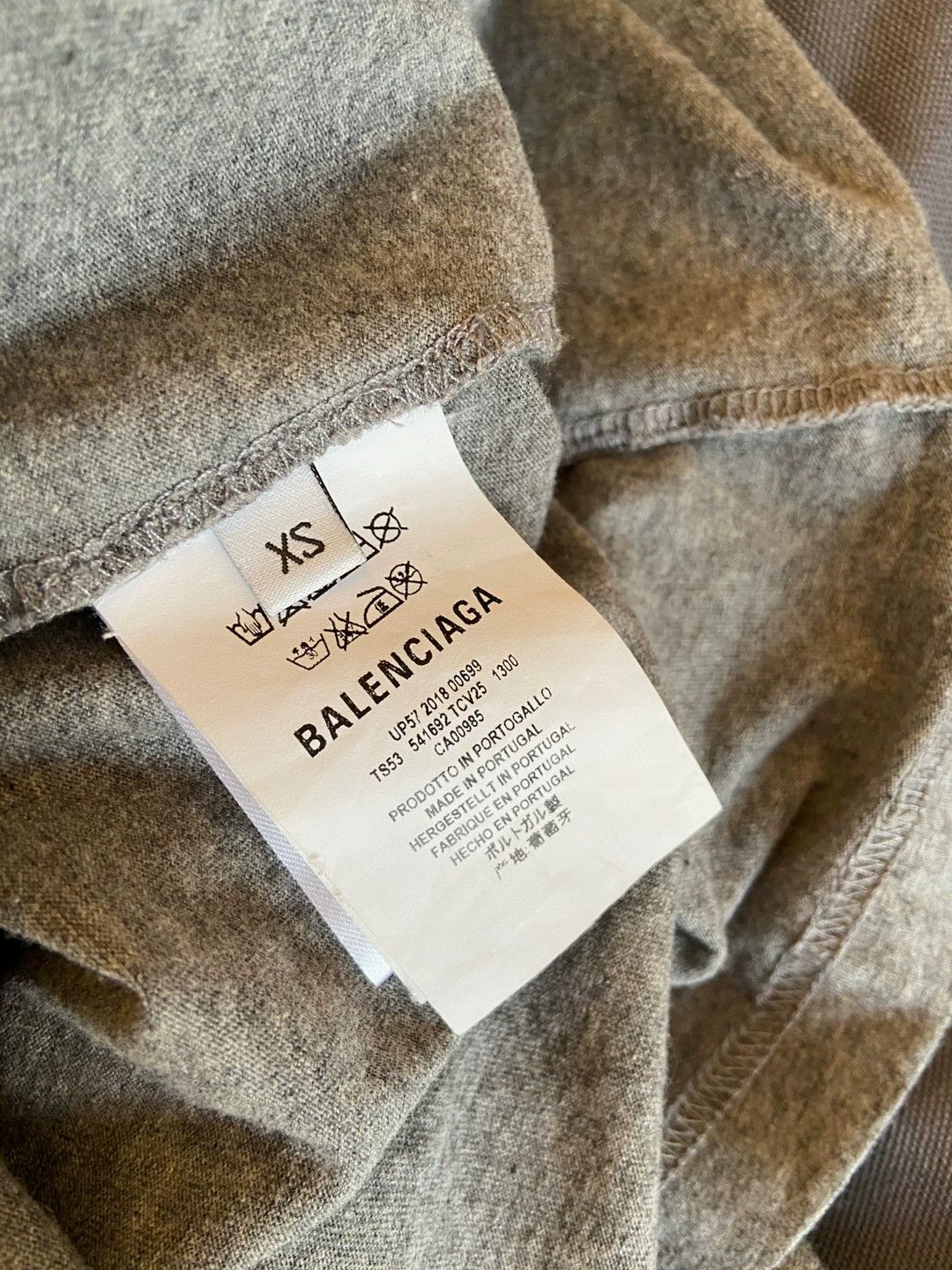 Balenciaga balenciaga gray logo tee shirt Size US XS / EU 42 / 0 - 4 Thumbnail