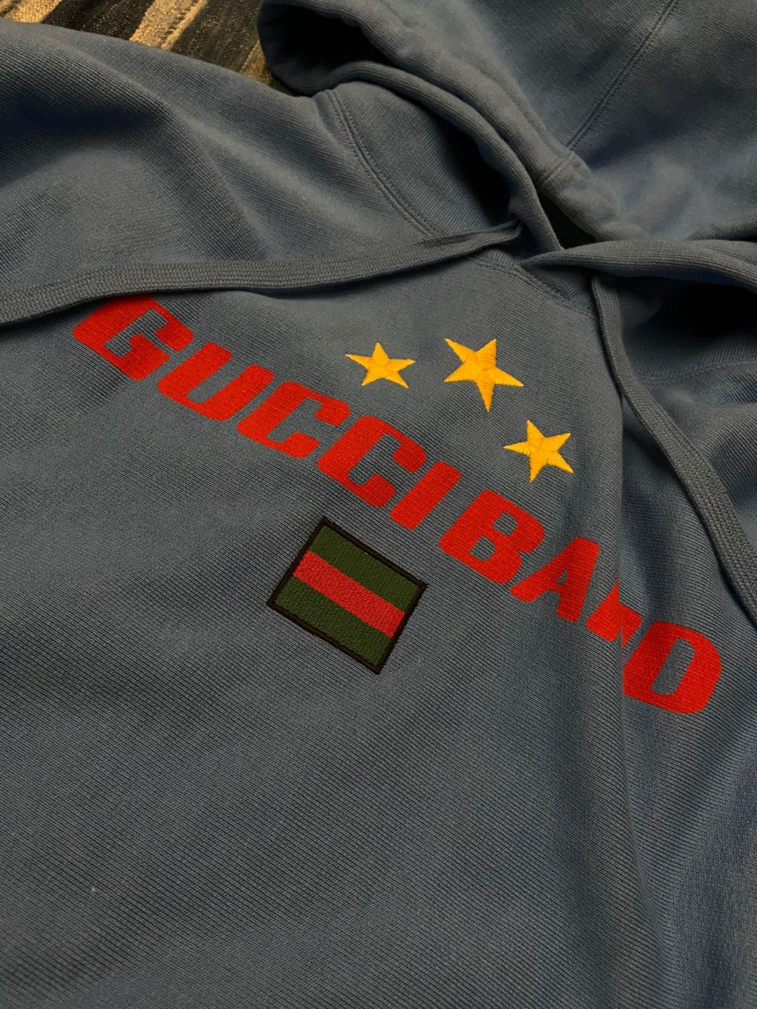 Gucci gucci blue hoodie with logo and stars Size US L / EU 52-54 / 3 - 2 Thumbnail