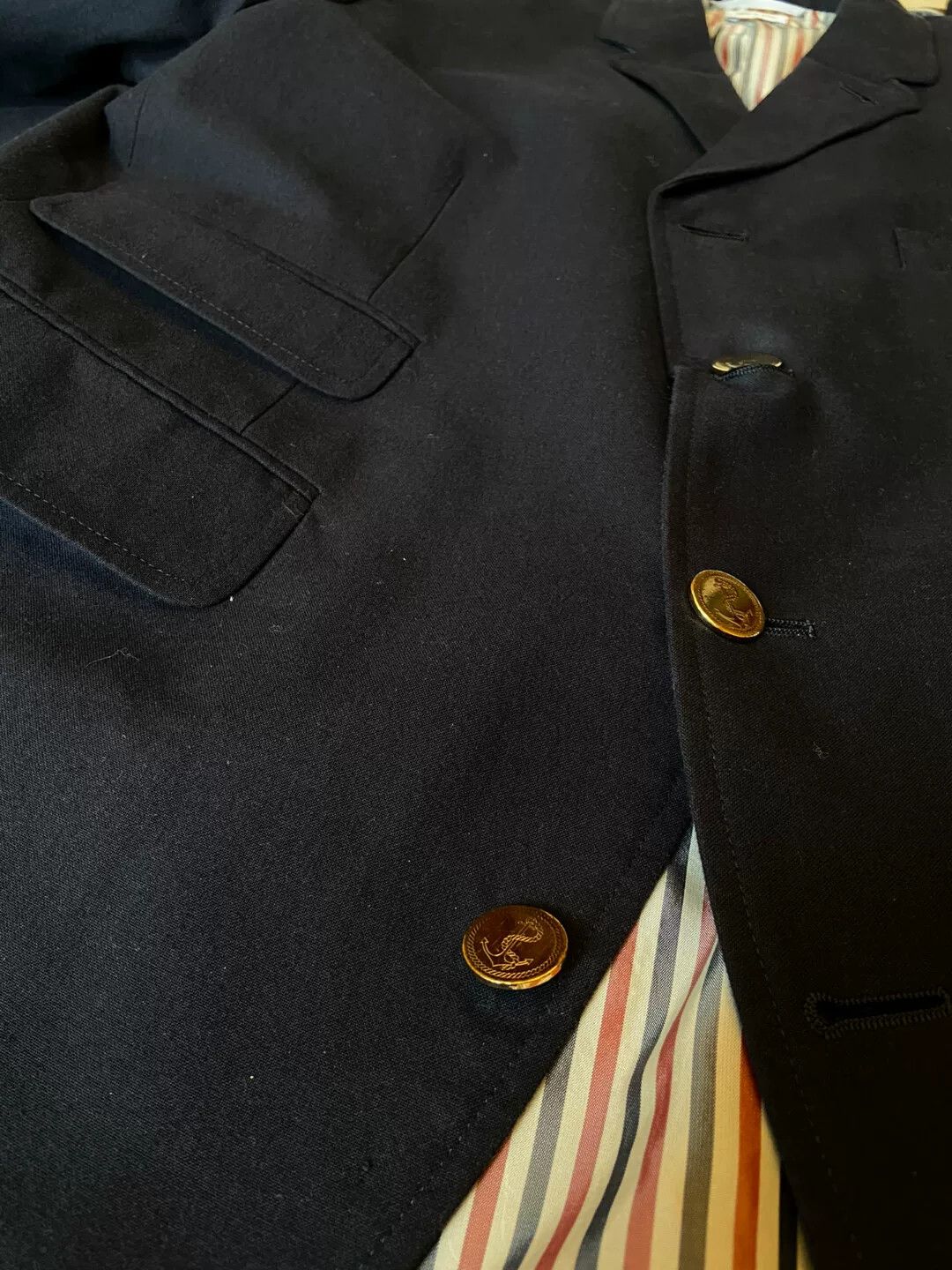 Thom Browne thom browne navy blazer with gold button Size US S / EU 44-46 / 1 - 3 Thumbnail