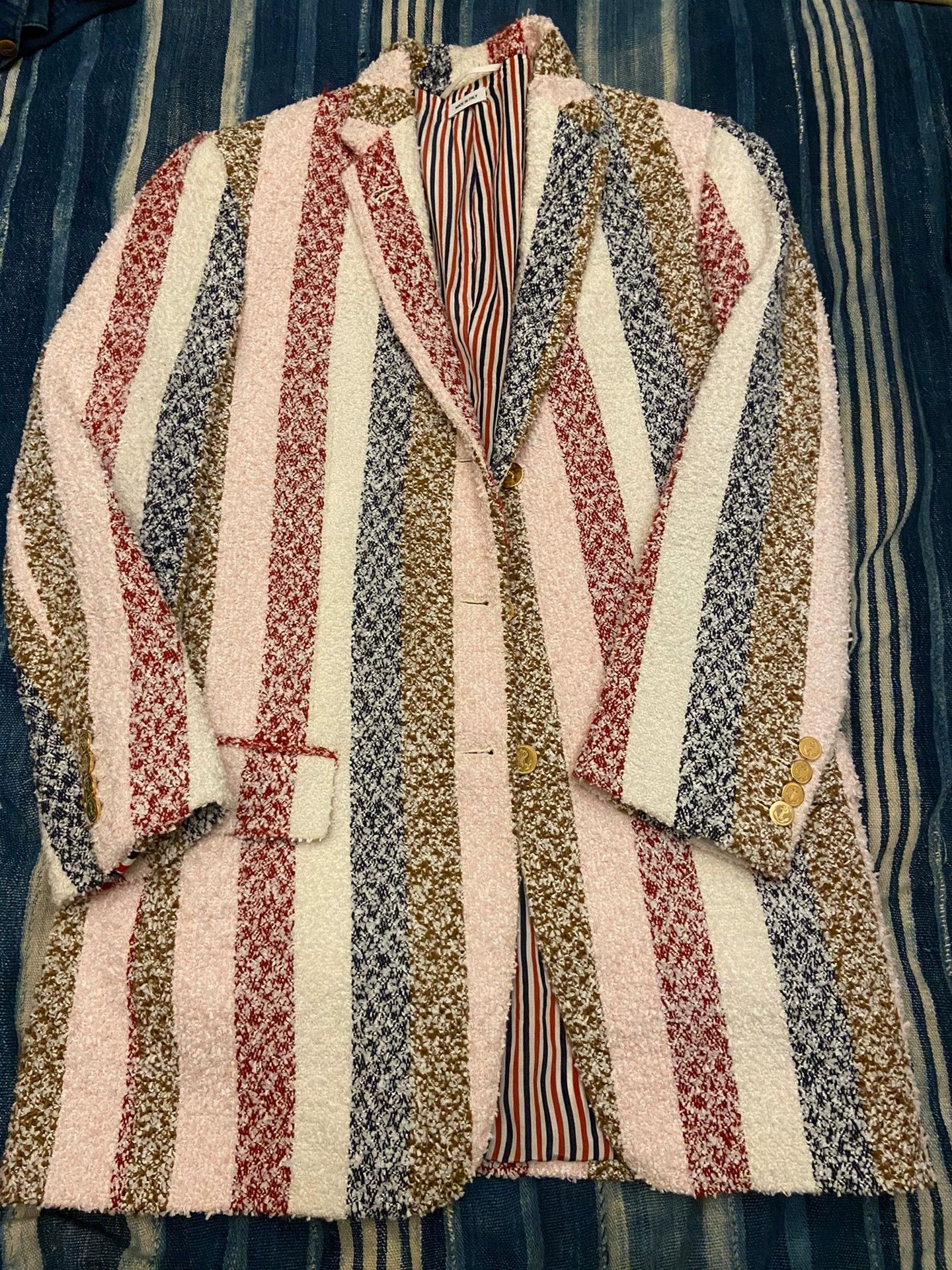 Thom Browne thom browne striped woven coat size 42 Size L / US 10 / IT 46 - 2 Thumbnail