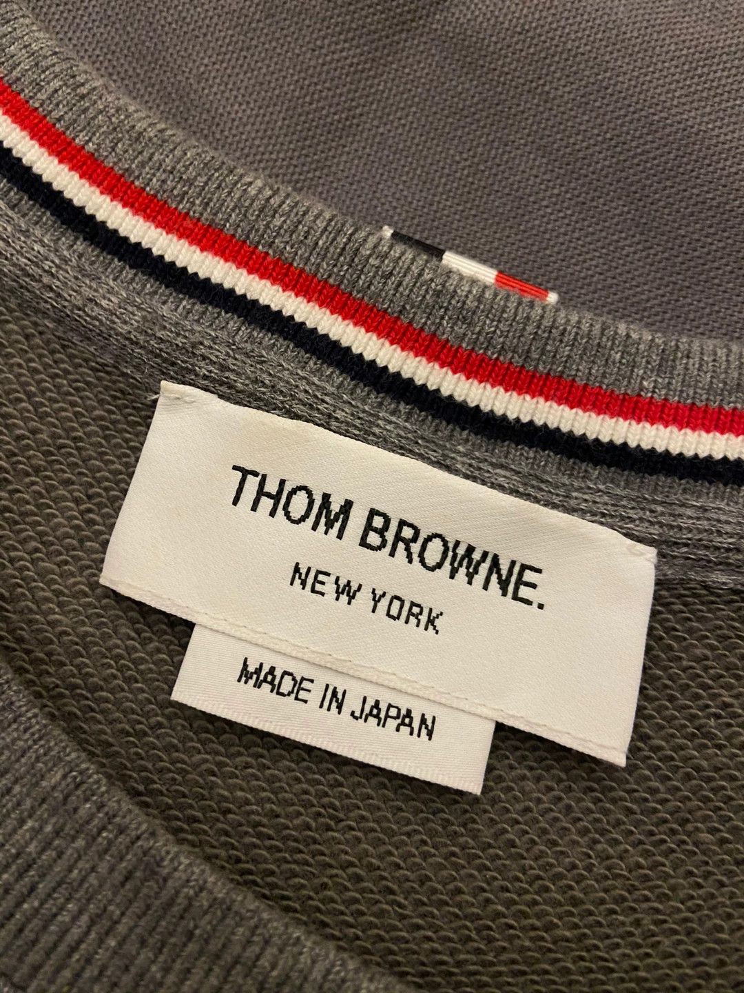 Thom Browne thom browne gray sweatshirt with stripes Size US M / EU 48-50 / 2 - 4 Thumbnail