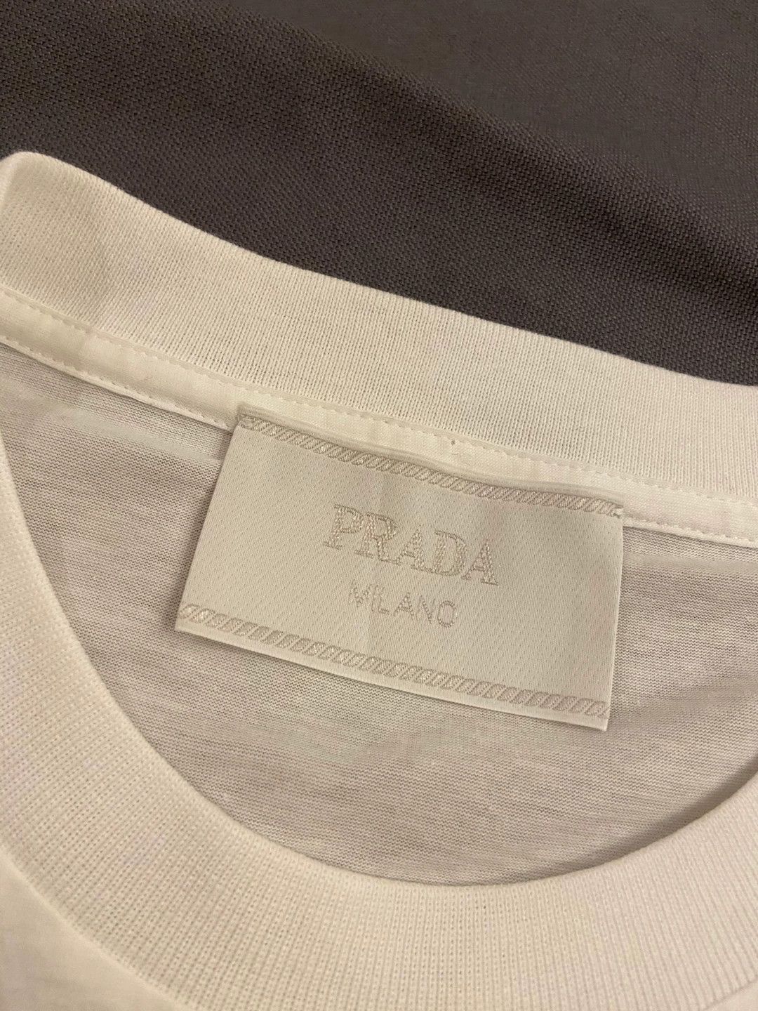 Prada prada triangle logo tee in white Size US XXL / EU 58 / 5 - 3 Thumbnail