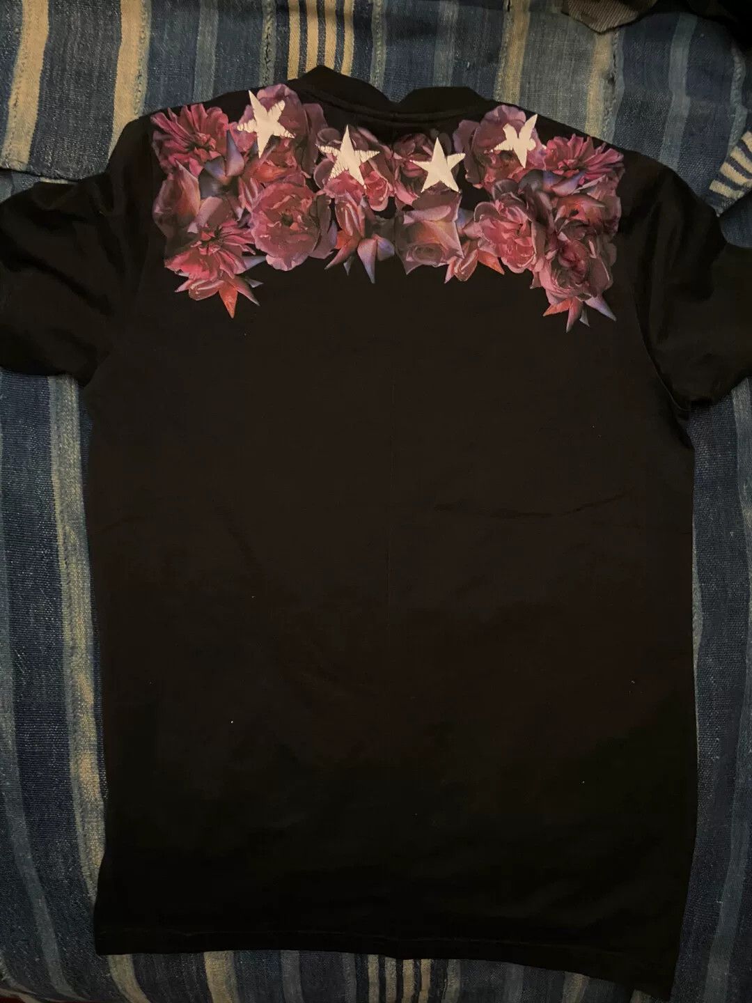 Givenchy givenchy floral star design black t-shirt Size XS / US 0-2 / IT 36-38 - 2 Thumbnail