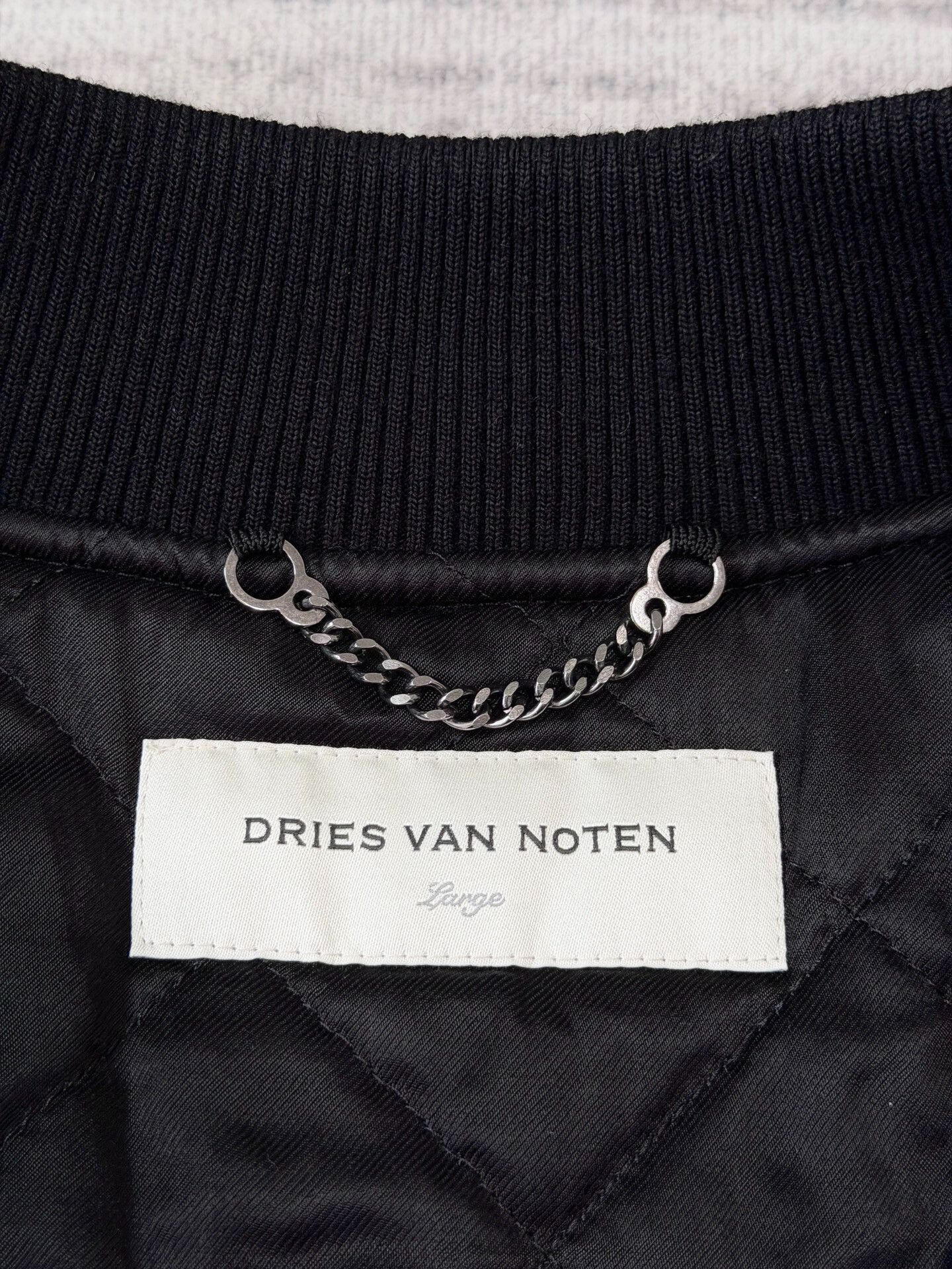 Dries Van Noten silver bomber jacket with back zipper Size US L / EU 52-54 / 3 - 7 Thumbnail