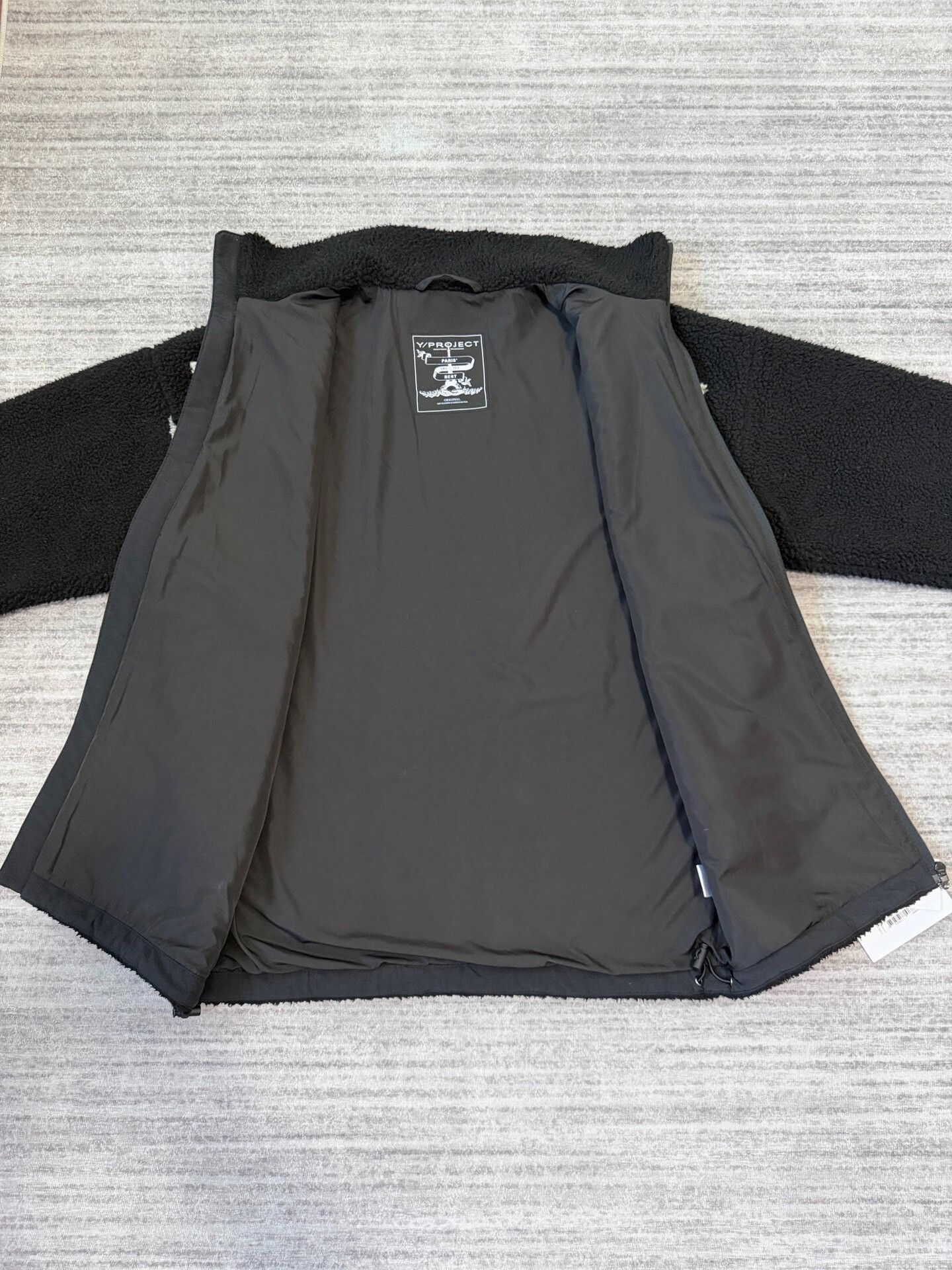 Y/Project Y/Project Black and White Fleece Jacket Size XS / US 0-2 / IT 36-38 - 4 Thumbnail
