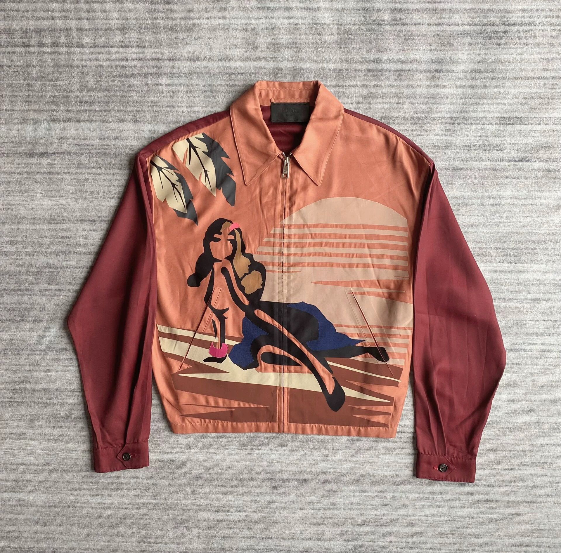 Prada Prada Sunset Jacket with Silk Print Size US XS / EU 42 / 0 - 2 Thumbnail