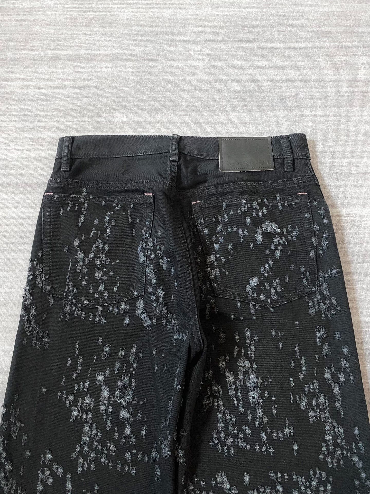 Acne Studios Acne Studios Distressed Black Denim Flared Pants Size US 30 / EU 46 - 5 Thumbnail