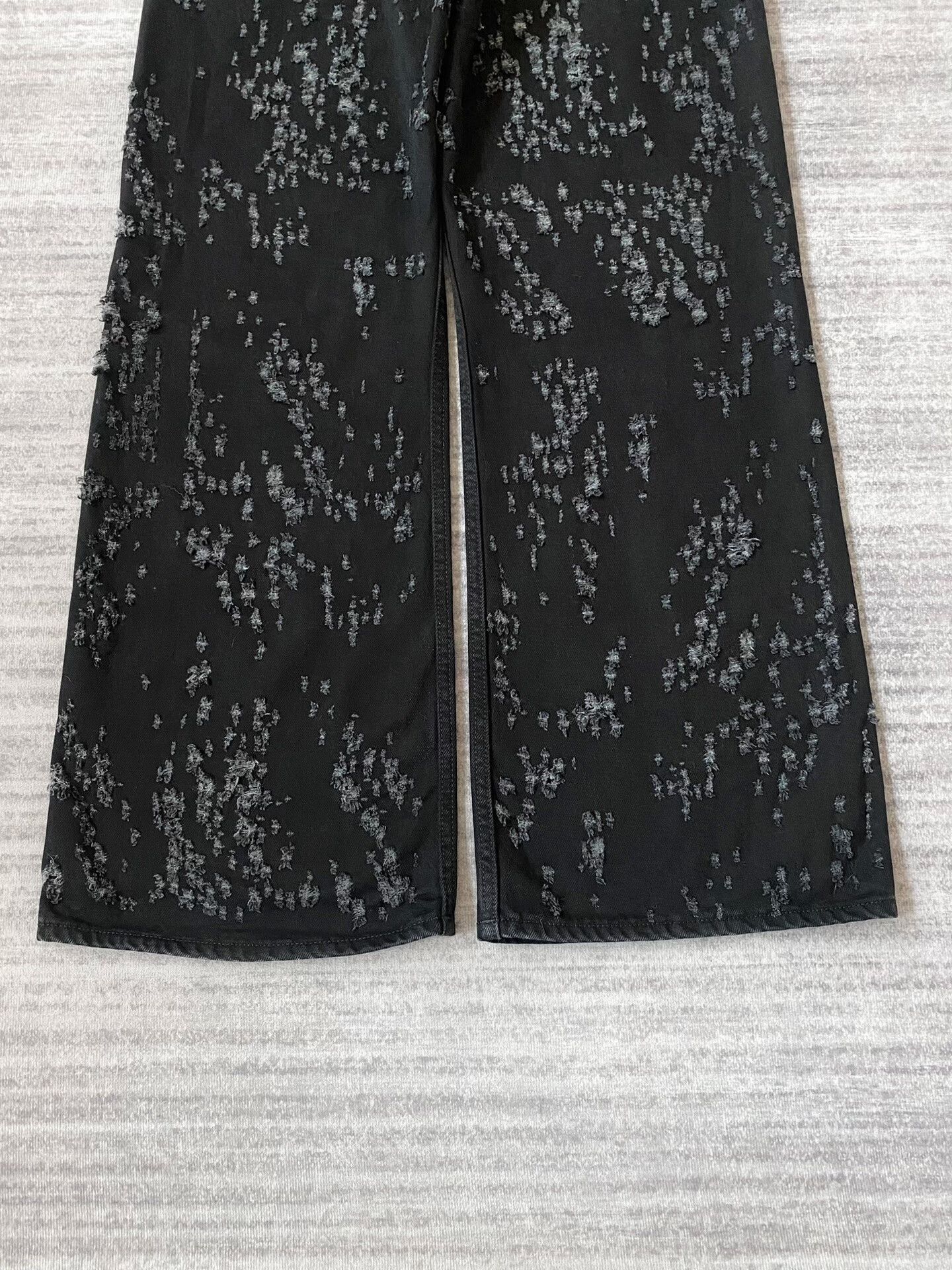 Acne Studios Acne Studios Distressed Black Denim Flared Pants Size US 30 / EU 46 - 6 Thumbnail