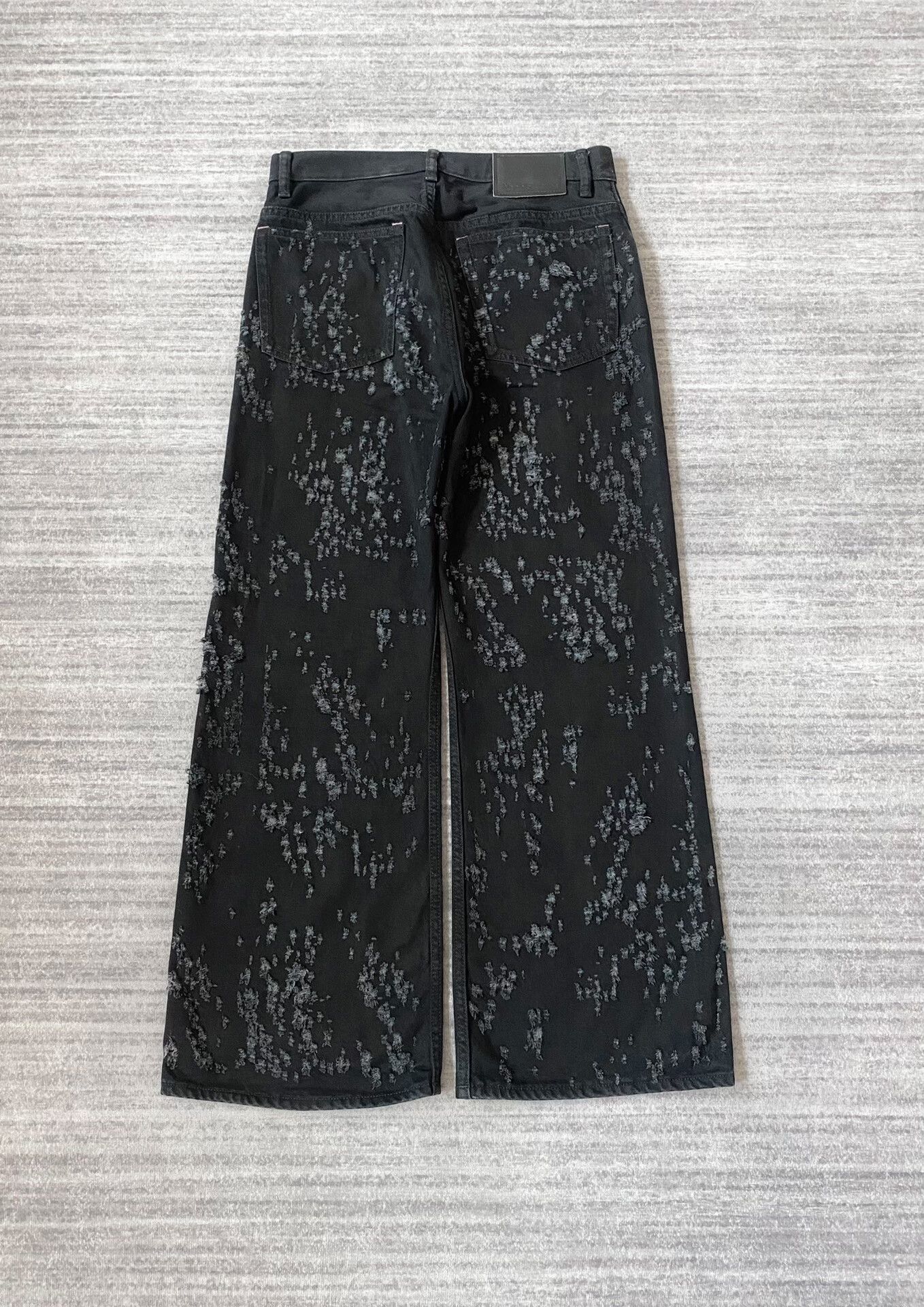 Acne Studios Acne Studios Distressed Black Denim Flared Pants Size US 30 / EU 46 - 4 Thumbnail