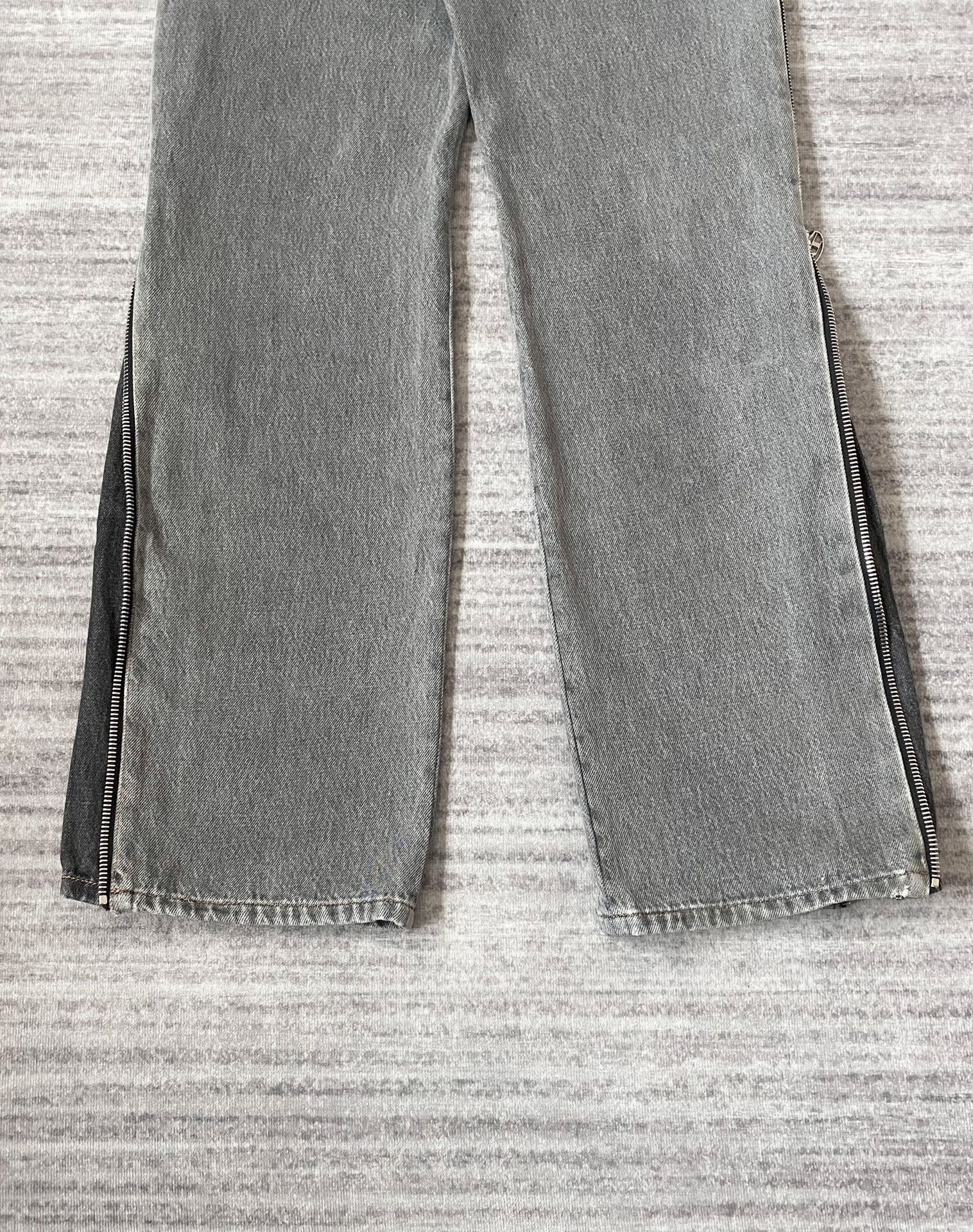 Y/Project diesel gray red zipper flared jeans Size US 29 - 6 Thumbnail