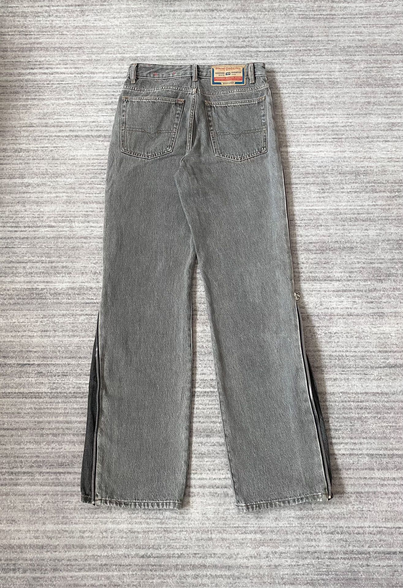 Y/Project diesel gray red zipper flared jeans Size US 29 - 4 Thumbnail