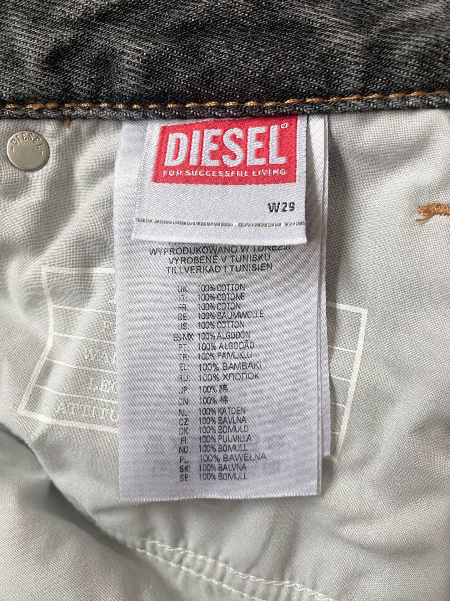 Y/Project diesel gray red zipper flared jeans Size US 29 - 7 Thumbnail