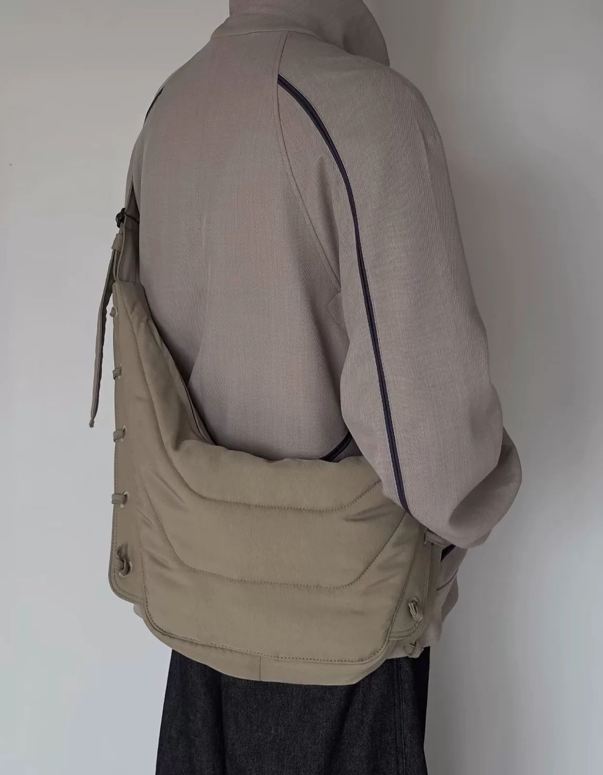Lemaire Lemaire Soft Game Khaki Crossbody Canvas Bag Size ONE SIZE - 9 Thumbnail