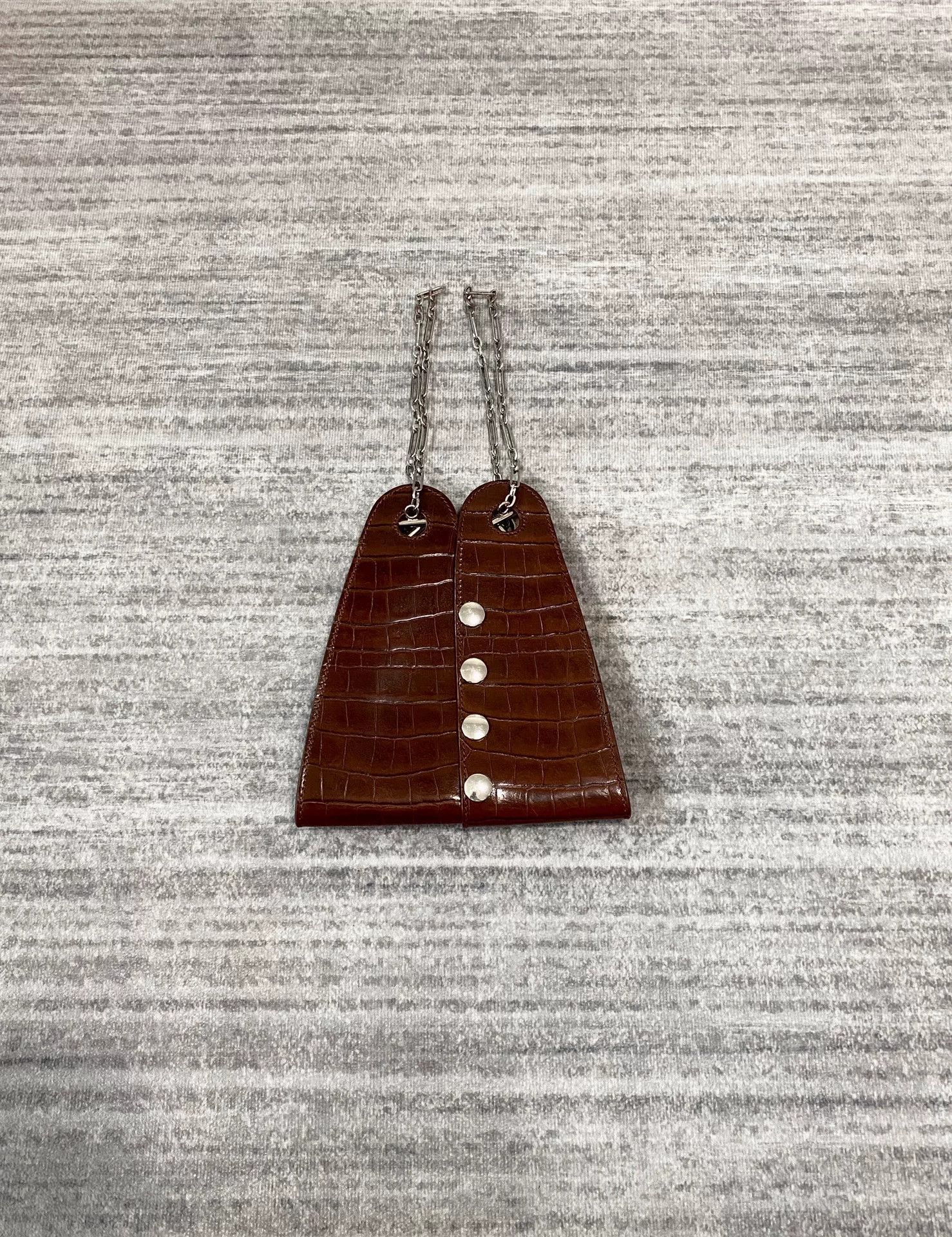 Lemaire burgundy red crocodile texture chain bag Size ONE SIZE - 2 Thumbnail