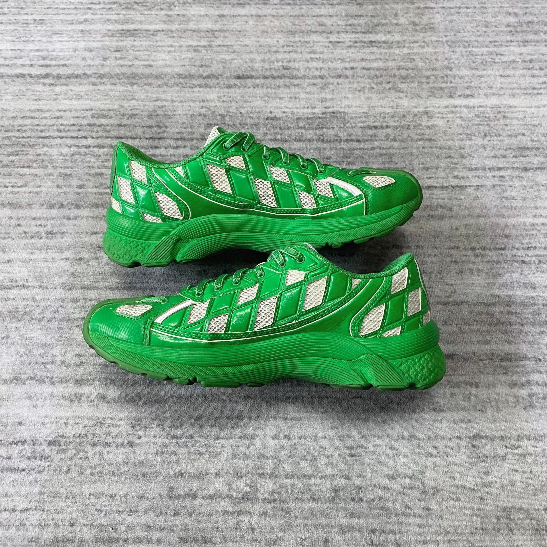 Kiko Kostadinov Kiko Asics Green Geometric Running Sneakers Size US 9.5 / EU 42-43 - 4 Thumbnail