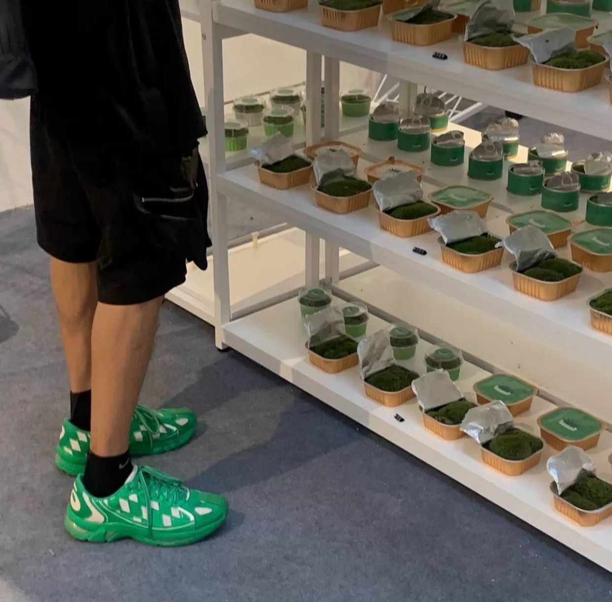 Kiko Kostadinov Kiko Asics Green Geometric Running Sneakers Size US 9.5 / EU 42-43 - 9 Thumbnail