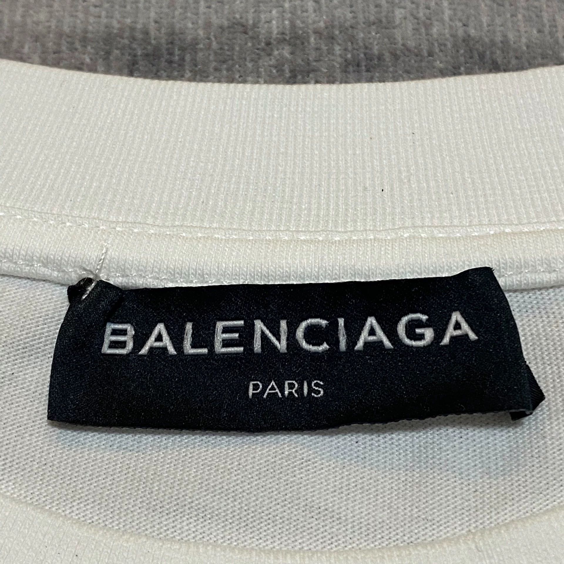 Balenciaga balenciaga logo tee short sleeve white Size US S / EU 44-46 / 1 - 4 Thumbnail