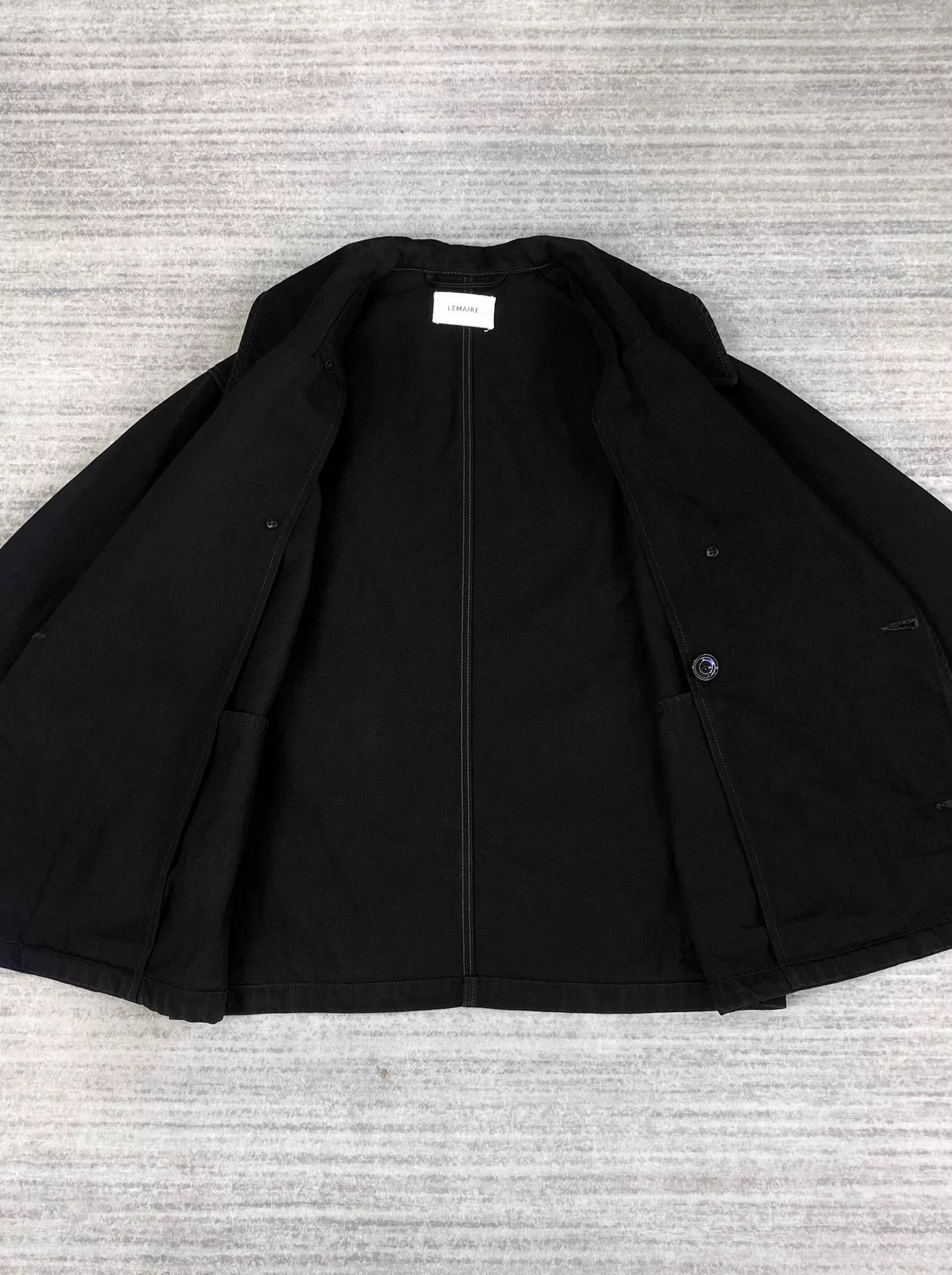 Lemaire black double-breasted jacket with collar Size US XXS / EU 40 - 4 Thumbnail