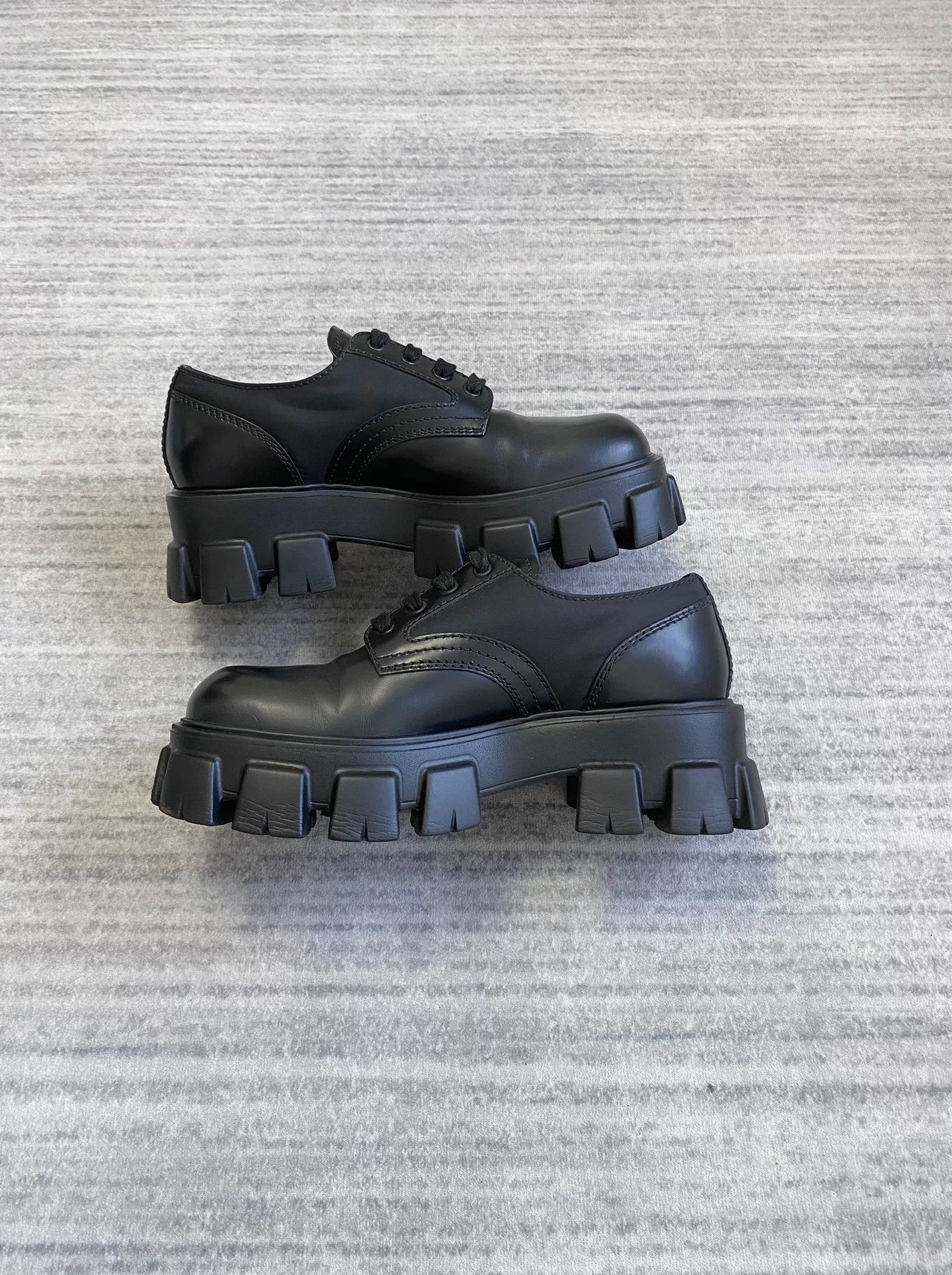 Prada prada monolith thick-soled derby shoes Size US 8.5 / EU 41-42 - 4 Thumbnail