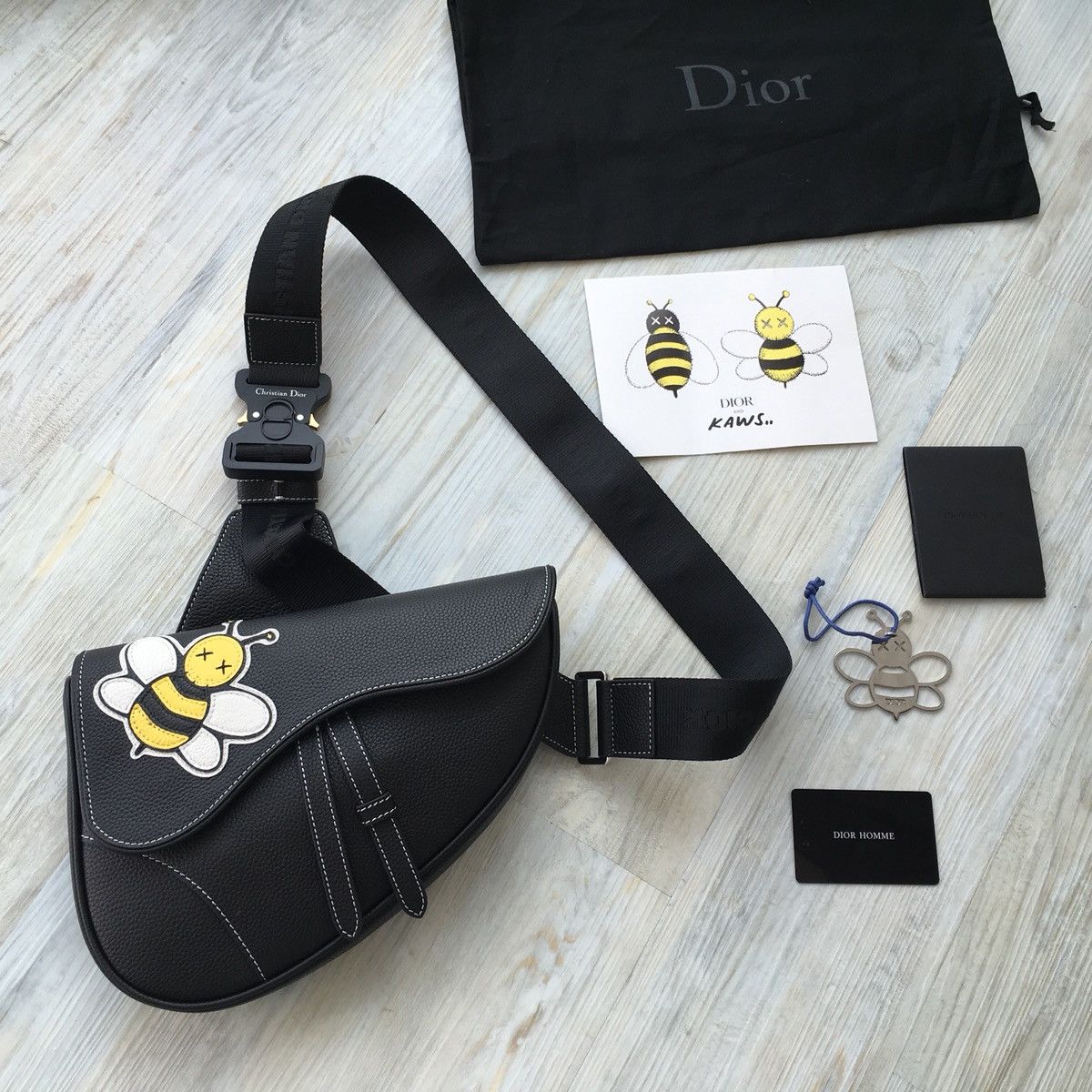 Dior Dior X Kaws Limited Edition Saddle Bag By Kim Jones | Grailed