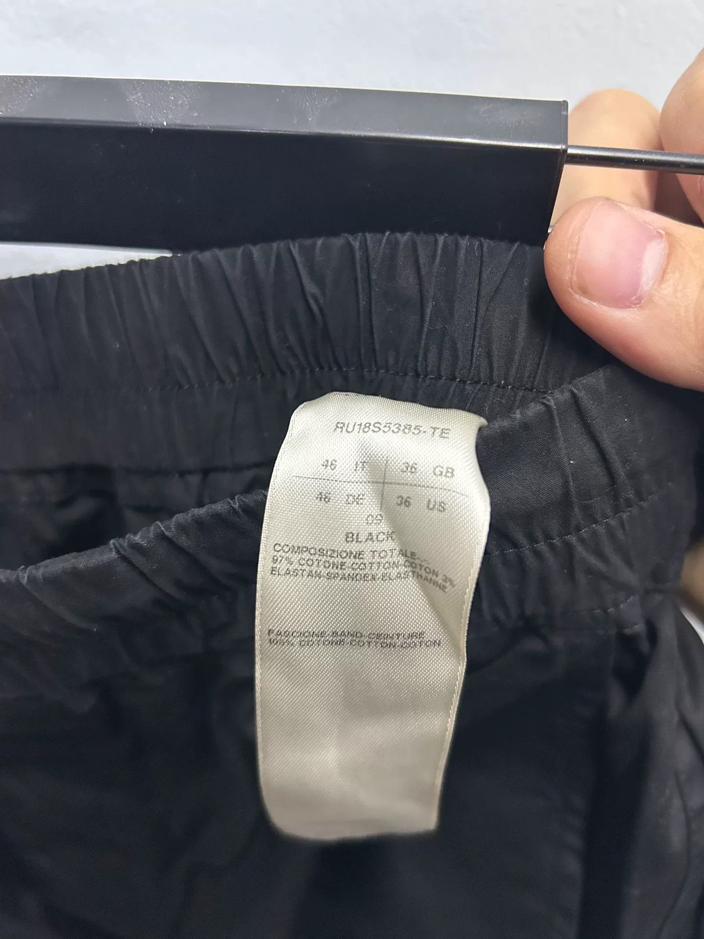 Rick Owens classic black nylon cropped pants size 46 Size US 36 / EU 52 - 3 Thumbnail
