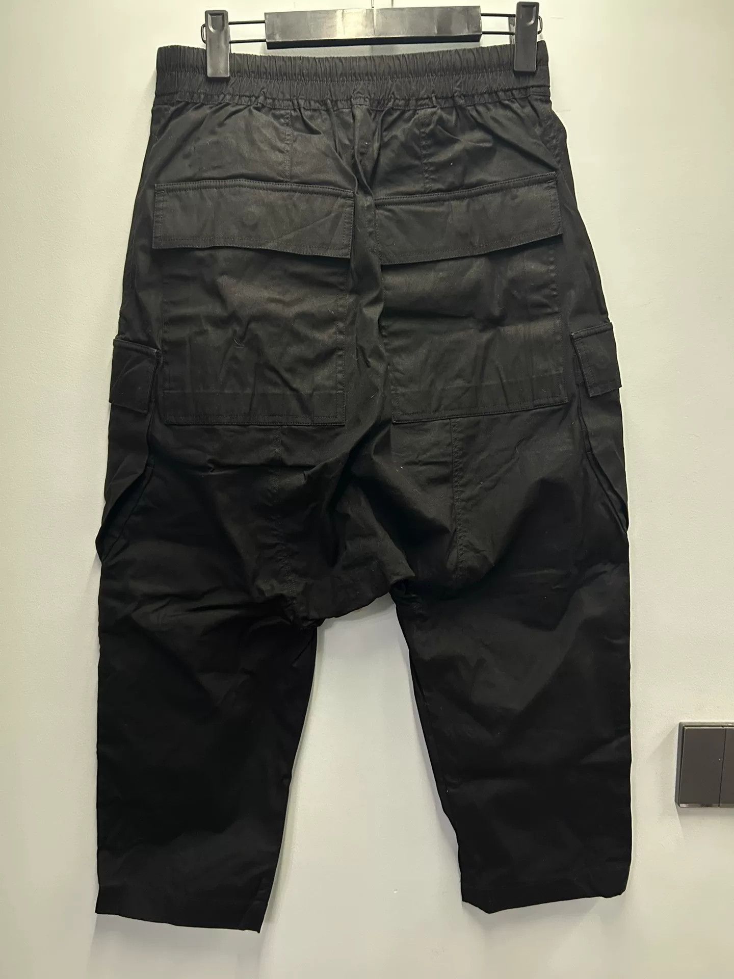 Rick Owens classic black nylon cropped pants size 46 Size US 36 / EU 52 - 2 Thumbnail