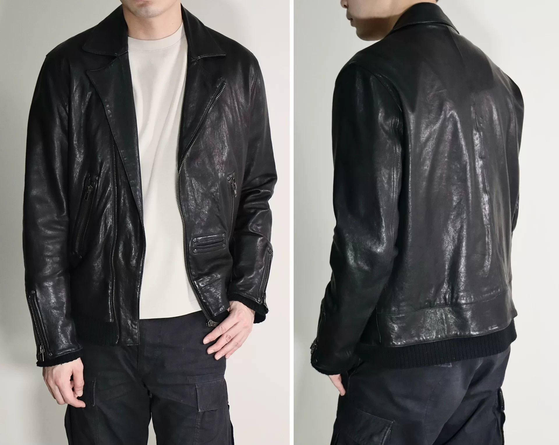 Maison Margiela maison margiela leather motorcycle jacket size l/xl Size US XL / EU 56 / 4 - 2 Thumbnail